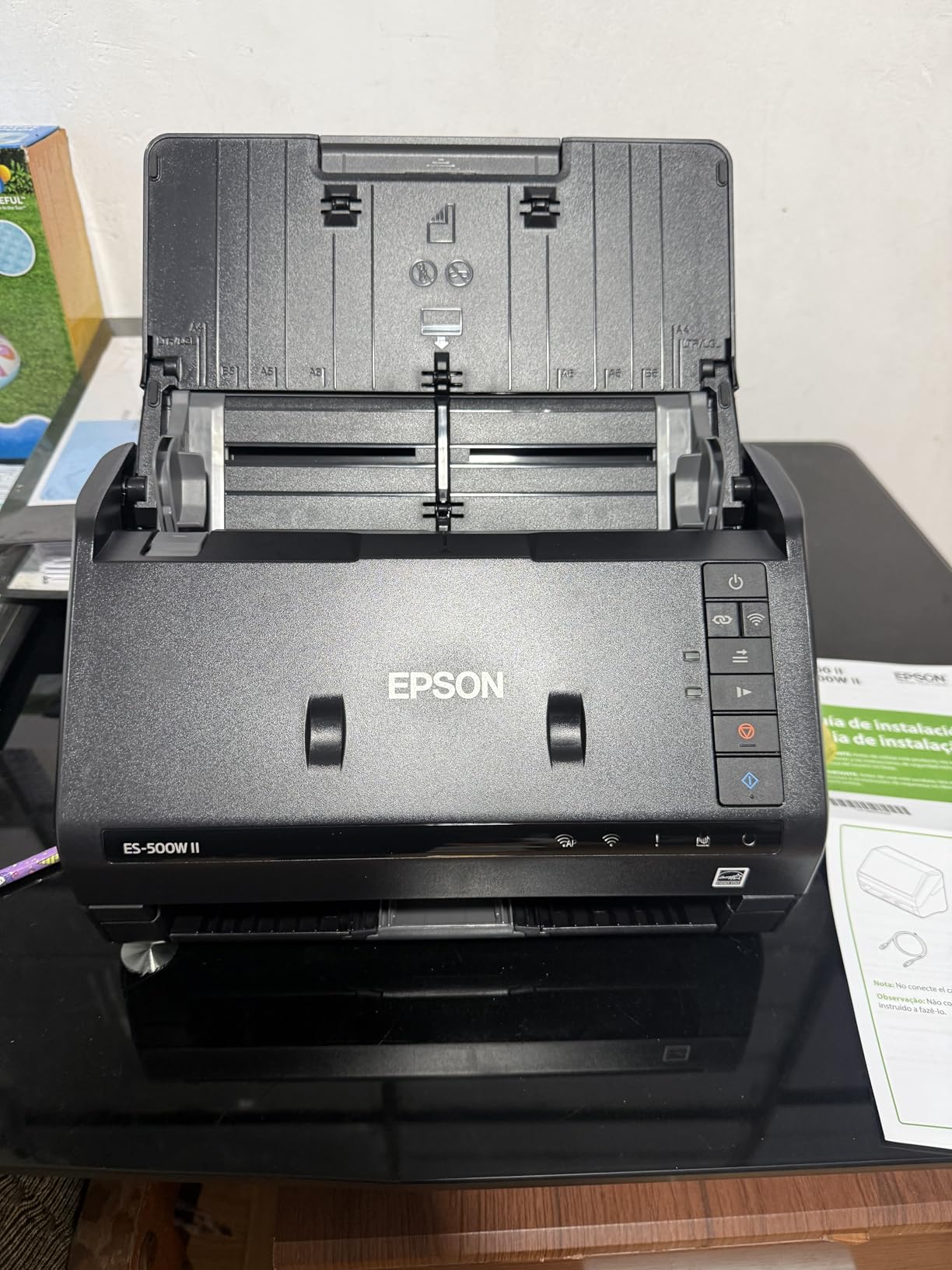 Epson Workforce ES-500W II Wireless Color Duplex Desktop Document Scanner | PC and Mac 50-Sheet Auto Document Feeder 35 ppm Scanning Speed Mobile App Support customer photo 1
