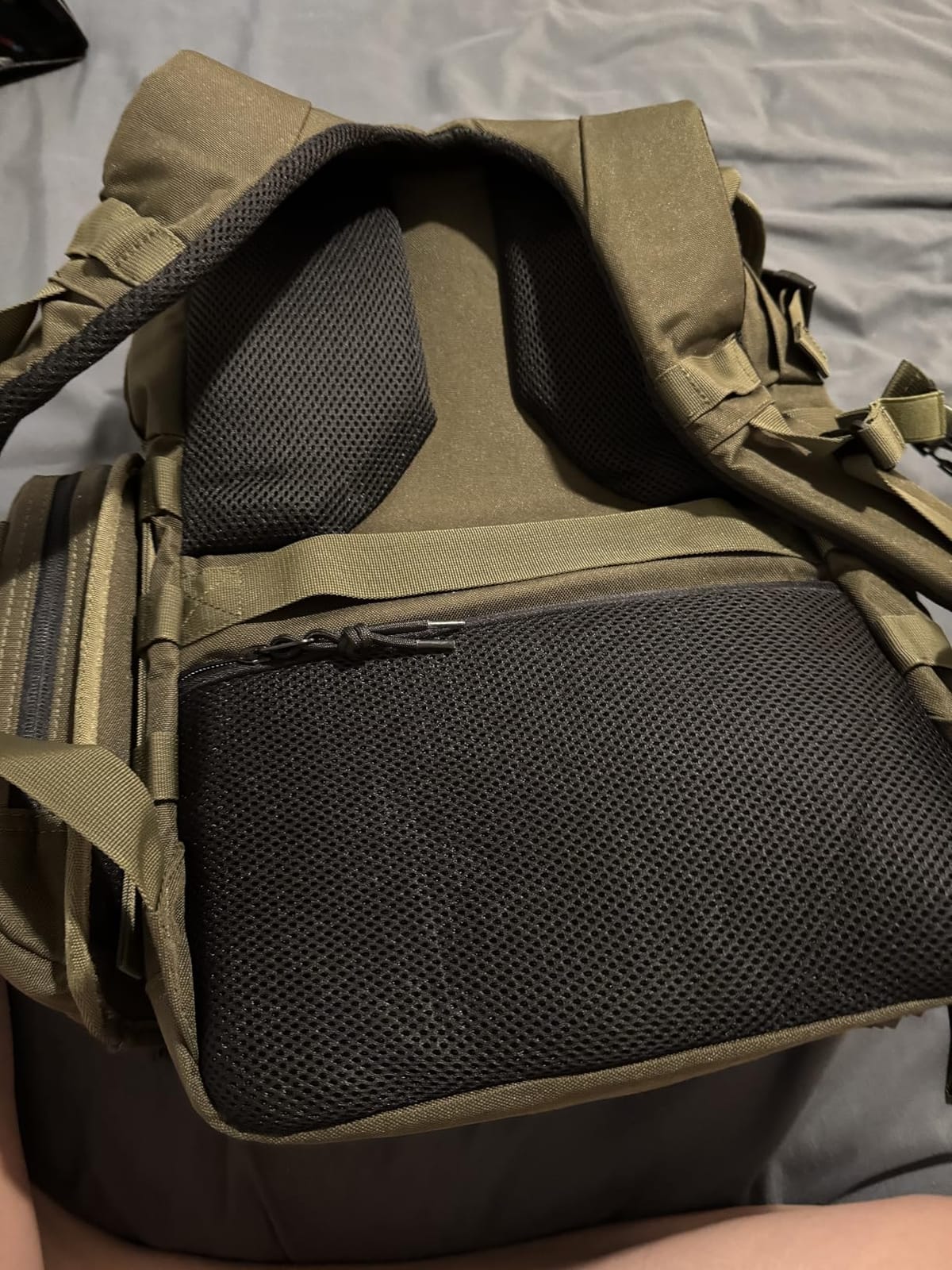 Dinictis Dad Diaper Bag Backpack with Diaper Changing Mat - Dark Grey | Military Style, MOLLE Webbing, Waterproof Pouch, Baby Wipes Pocket, Insulated Bottle Pockets customer photo 1