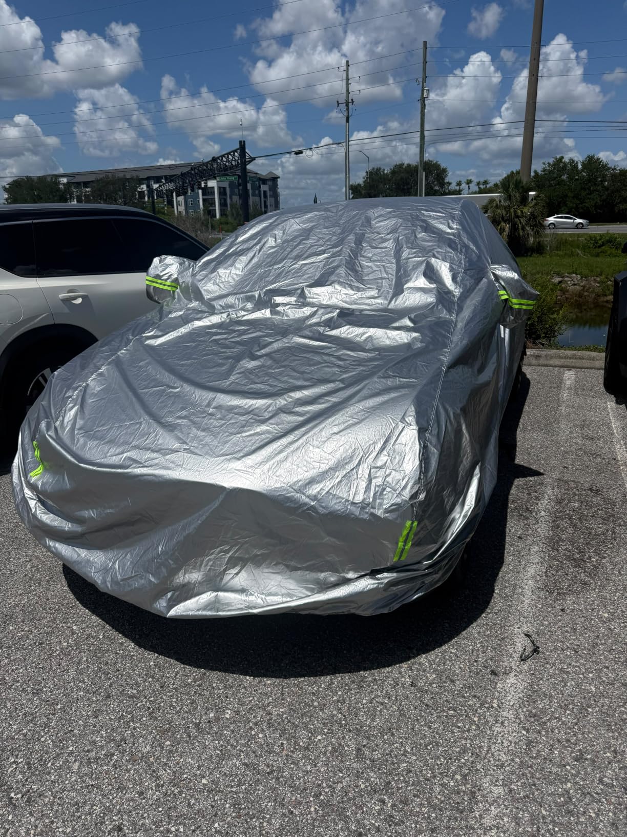 Car Cover, SUV Waterproof Car Covers for Automobiles All Weather Season UV Hail Protection Snowproof Full Car Cover, Outdoor Full Cover Universal Fit SUV Up to 190'' customer photo 2