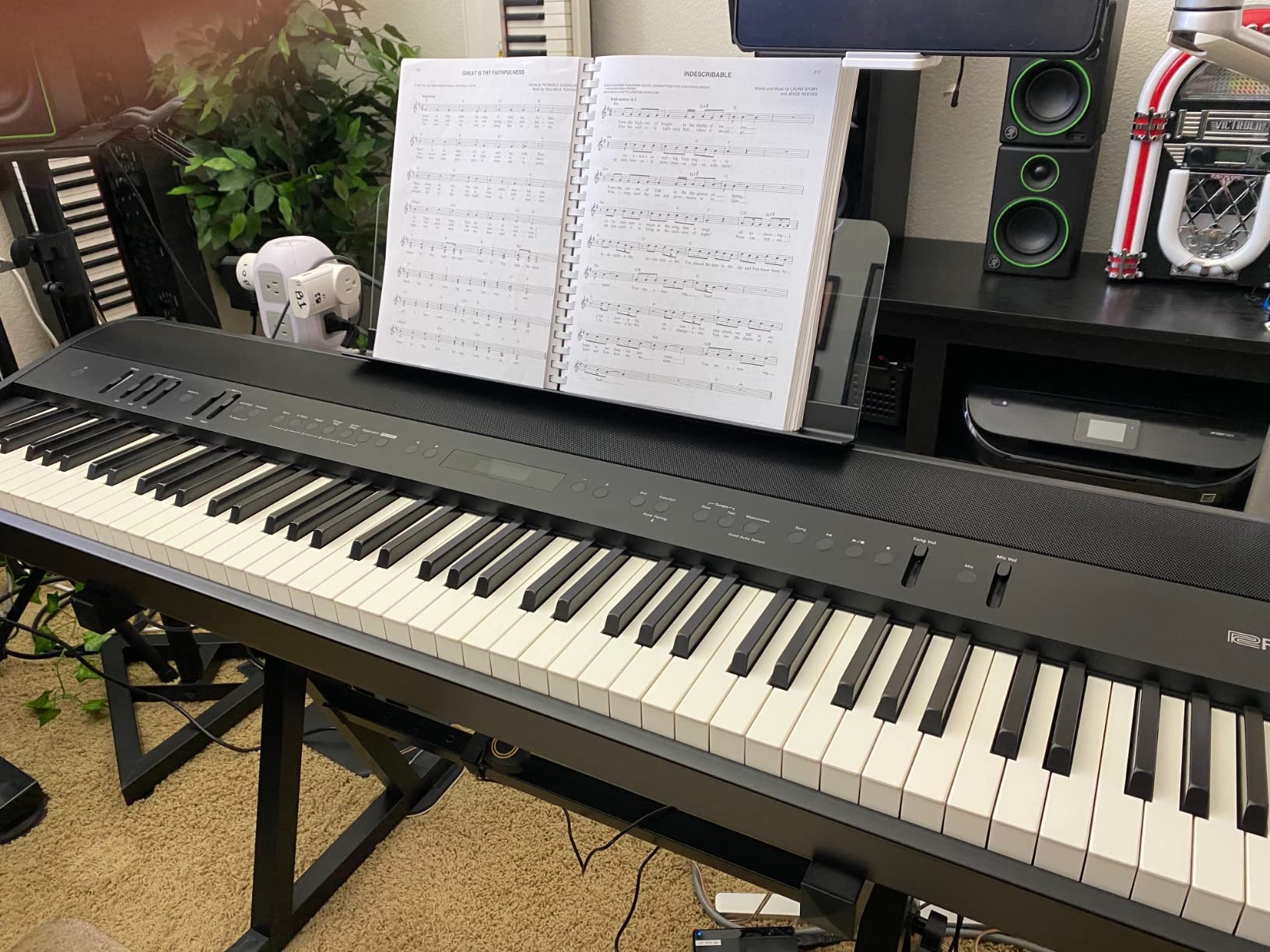 Roland FP-90X Flagship Portable 88-Note Digital Piano | 88-key PHA-50 hybrid keyboard with PureAcoustic modeling for professional performance customer photo 1
