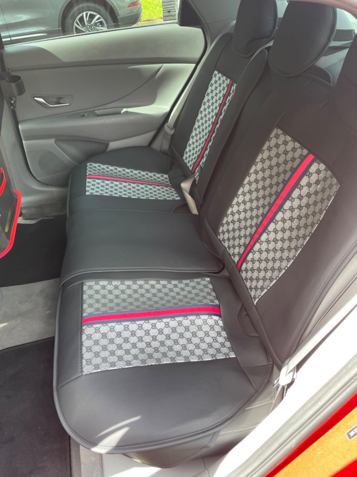 OASIS AUTO Car Seat Covers Full Set, Luxury Stylish Waterproof Faux Leather, Universal Fit for SUV, Sedan, Pick-up Truck, Automotive Interior Protectors (OS-007 Brown) customer photo 1