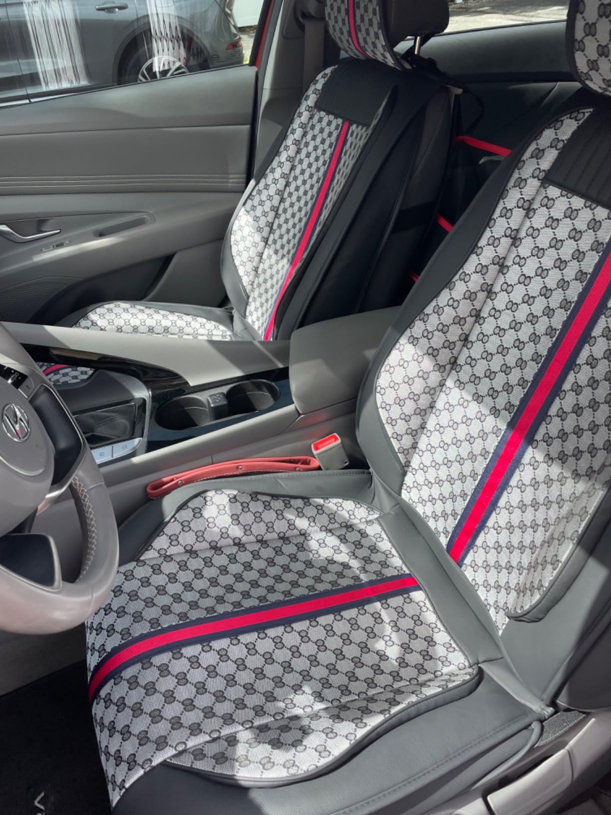 OASIS AUTO Car Seat Covers Full Set, Luxury Stylish Waterproof Faux Leather, Universal Fit for SUV, Sedan, Pick-up Truck, Automotive Interior Protectors (OS-007 Brown) customer photo 2