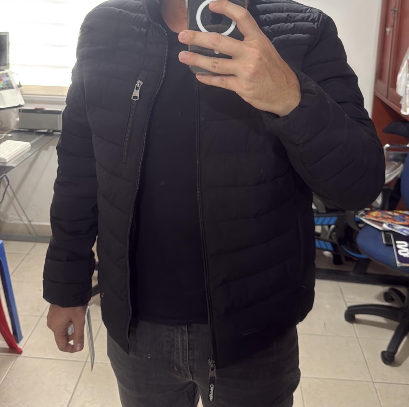 Calvin Klein Men's Full Zip Down Puffer Coat customer photo 1