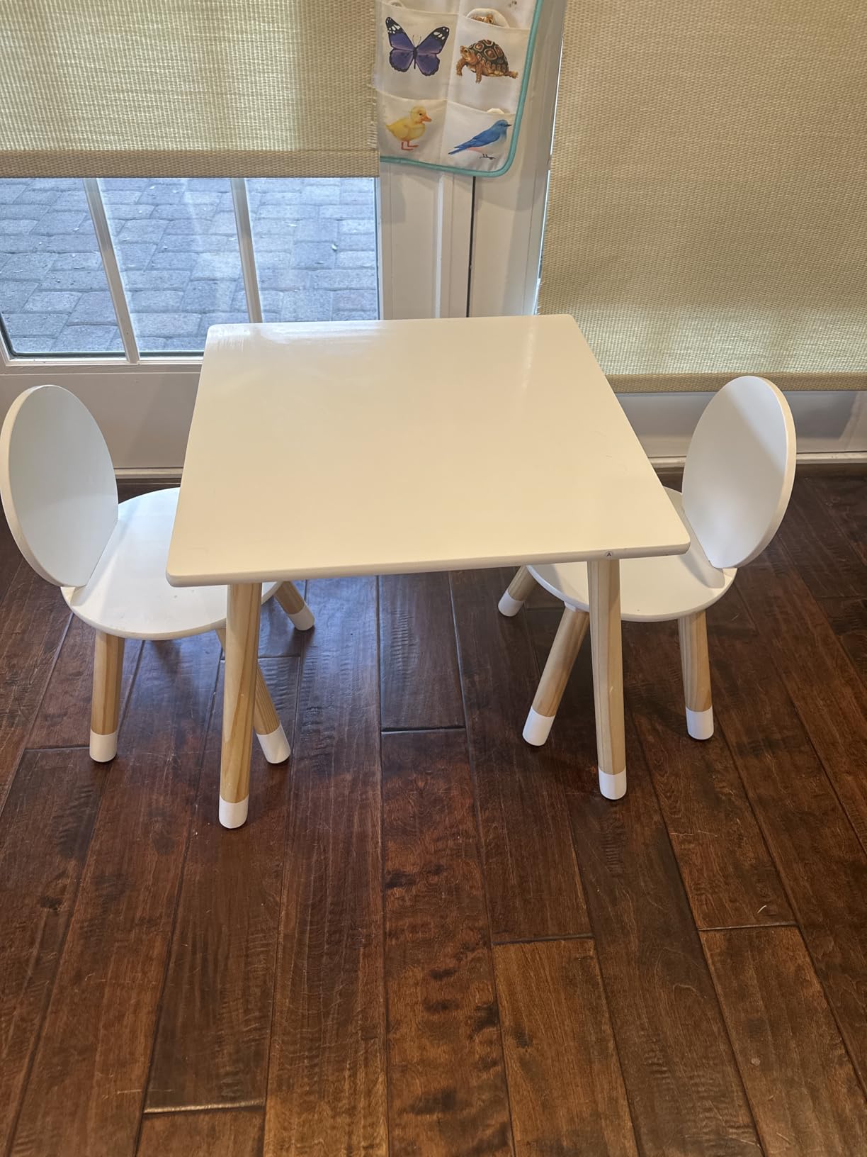 UTEX Bear-Themed Wooden Toddler Table and Chair Set for Kids' Room, White | Kids Table and Chairs, Smooth Rounded Edges, Solid Wood Legs, Water-based paint for Nursery customer photo 1