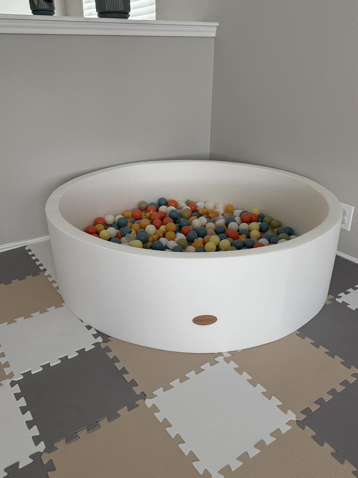 MioTetto Baby Play Mat, Soft Foam Floor Tiles for Kids. Adjustable Interlocking Foam Tiles, Fits with 50x50 Playpen Baby mat for Crawling & Development, Safe & Non-Toxic Playmat for Babies 6-12 Months customer photo 1