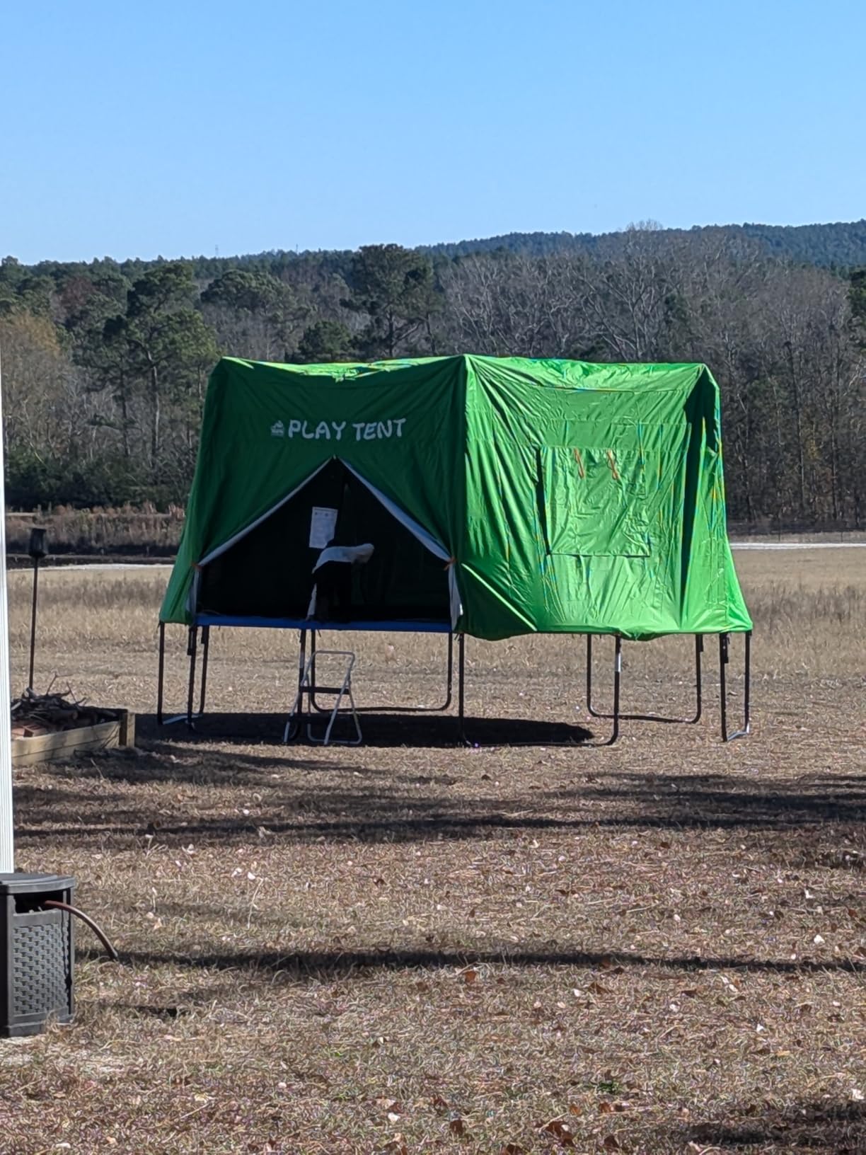 Trampoline Tent, Premium Thicken Oxford with Sunscreen Coating | UV-Resistant, Sun Shelter, Breathable, Trampoline Tent 12 14 15 ft customer photo 1