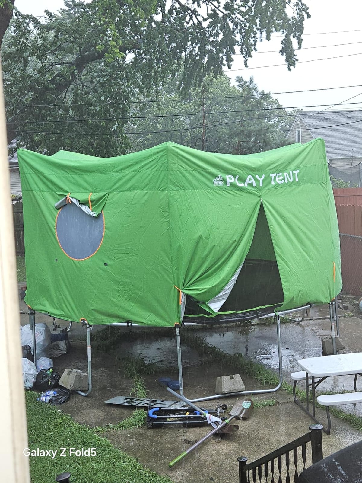 Trampoline Tent, Premium Thicken Oxford with Sunscreen Coating | UV-Resistant, Sun Shelter, Breathable, Trampoline Tent 12 14 15 ft customer photo 2