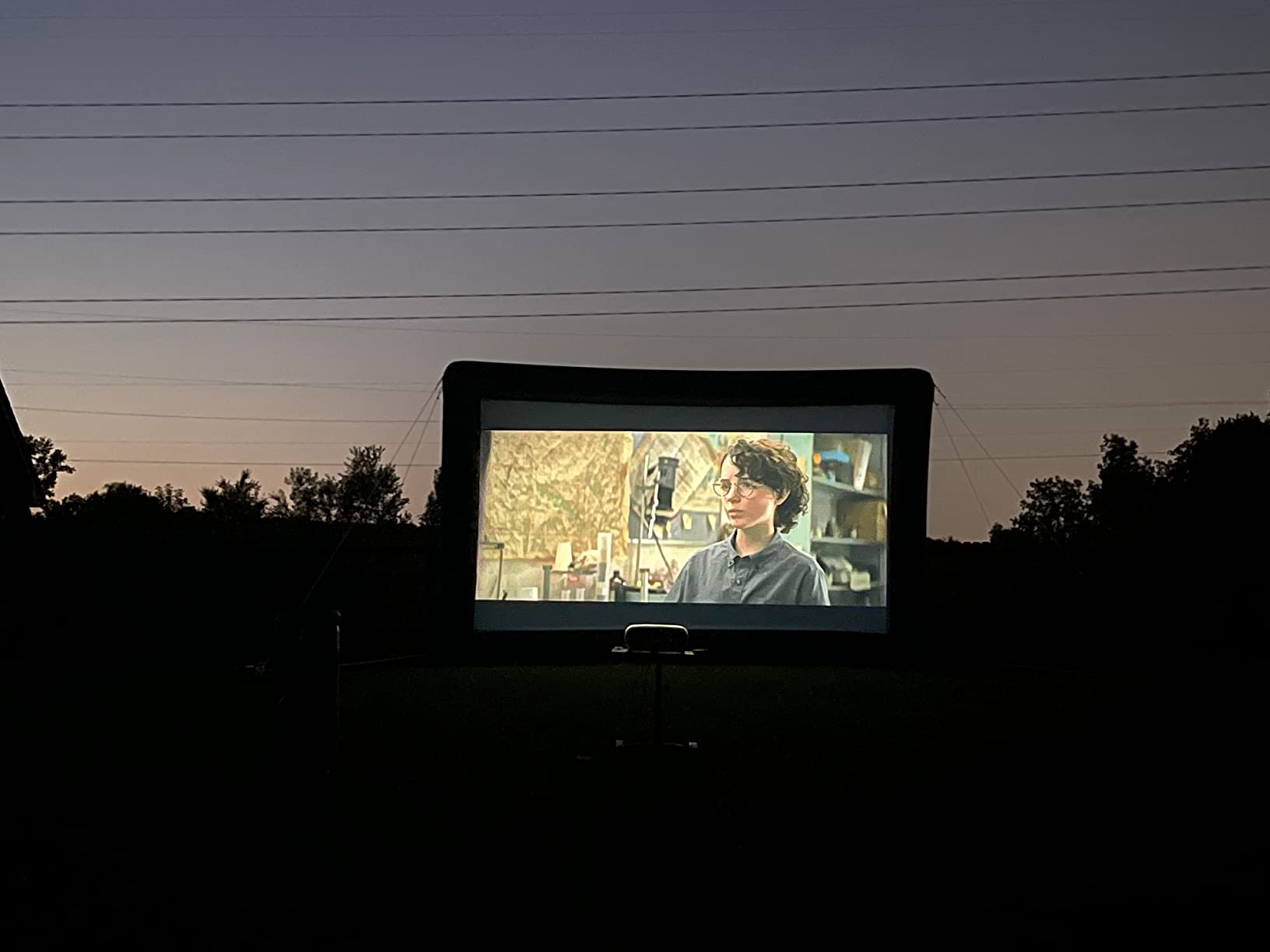 Inflatable Movie Screen Outdoor Projector Screen for Outside 25ft, Large Blow Up Screens Front and Rear Projection with Air Blower, Best for Movie Nights Backyard Home Theater customer photo 1
