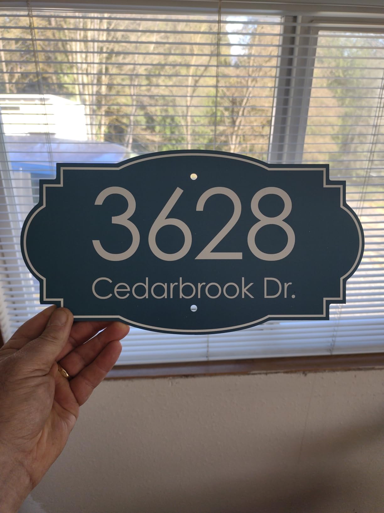 House Address Sign, House Address Plaque, Indoor/Outdoor Use, 7x12 Inch, 22 Colors, Reflective Option, USA Made by My Sign Center (Victorian) customer photo 1
