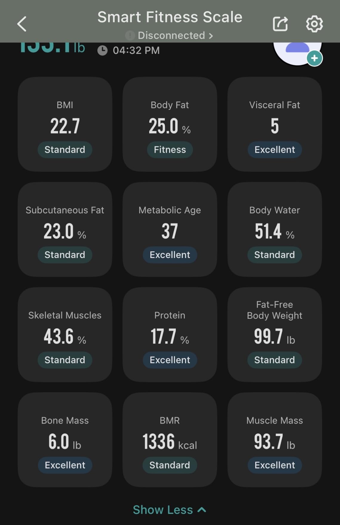 Etekcity Smart Scale for Body Weight, Body Fat and BMI, FSA Eligible | HSA Eligible, Bathroom Scale with Muscle Mass, Accurate Bluetooth App Sync, LED Display and Tempered Glass customer photo 1