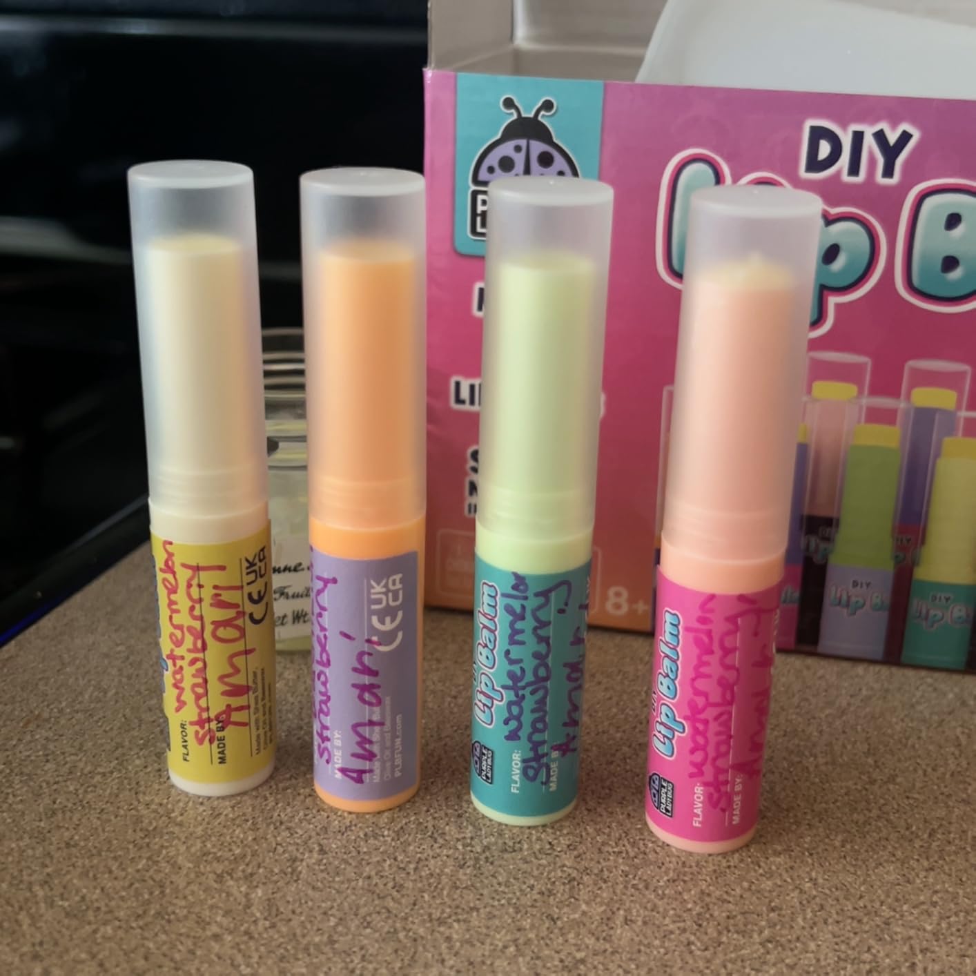 DIY Lip Balm Kit for Ages 8+, Natural Ingredients, 10 Tubes in 0.14 oz Each | Moisturizing Lip Balm Making Kit with Shea Butter, Sweet Strawberry, Mint, & Watermelon Flavor, 8 Year Old Girl Birthday Gift customer photo 1