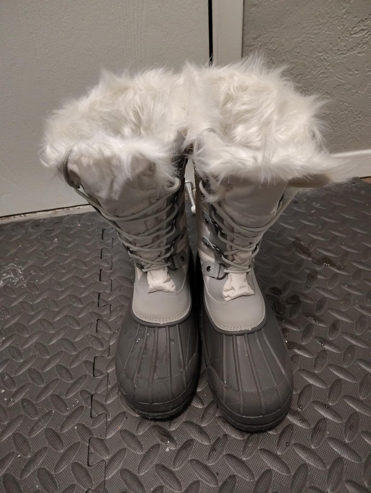 mysoft Women's Snow Boots Warm Insulated Faux Fur Lined Waterproof Mid-Calf Winter Boots customer photo 1