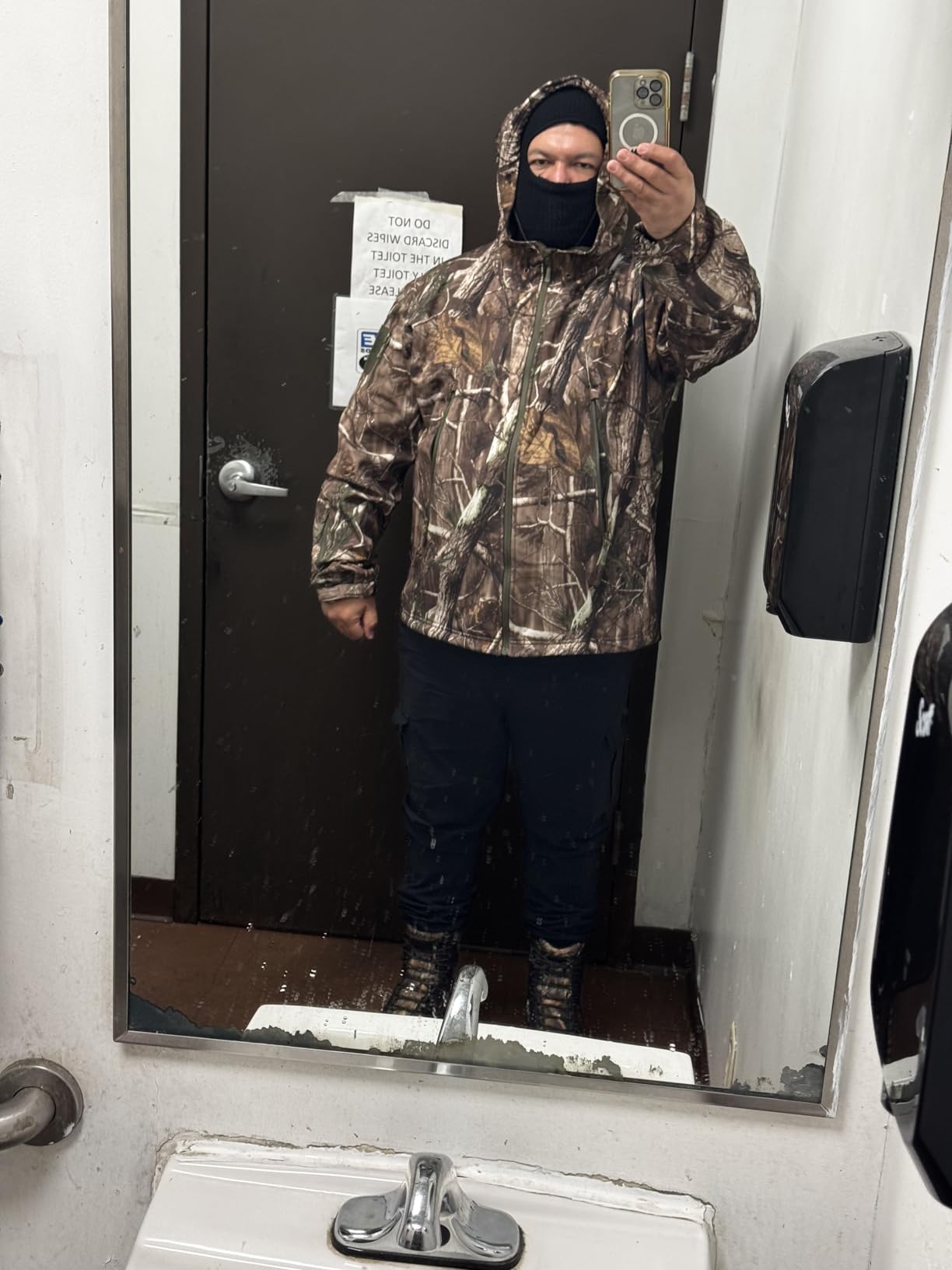 Hunting Jacket for Men Quiet Hunting Camouflage Clothing Hoodie Camo Coat Water-Repellent Windproof customer photo 1