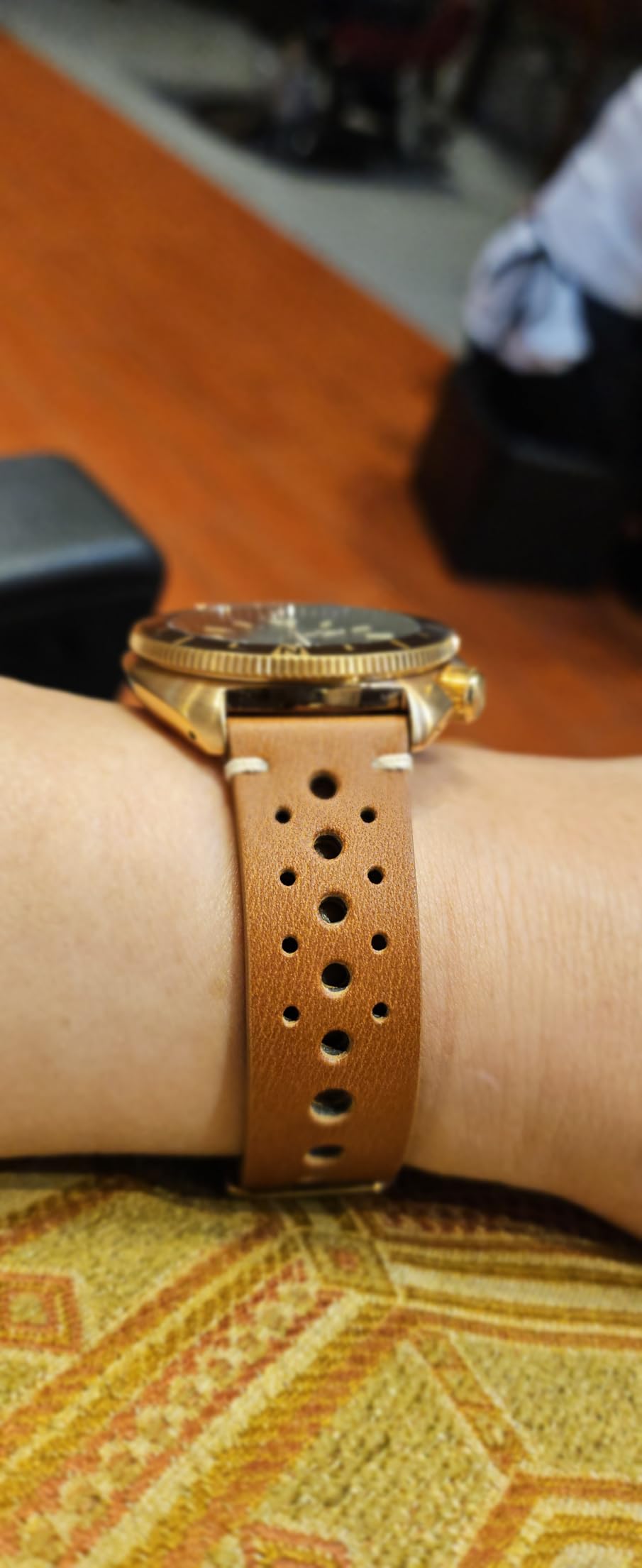 ALPINE Vintage Leather Watch Band - Replacement Watch Bands for Women & Men - Compatible with Regular & Smart Watch Bands customer photo 1