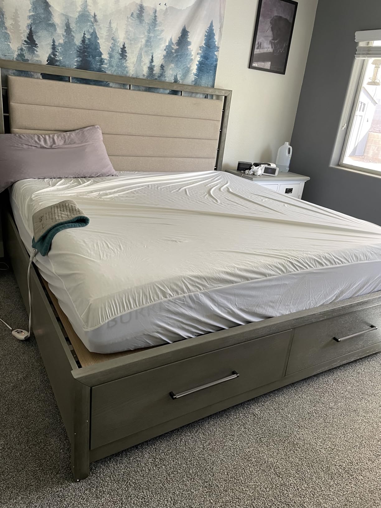 Serta Power Chill Cooling Waterproof Mattress Protector, King customer photo 2