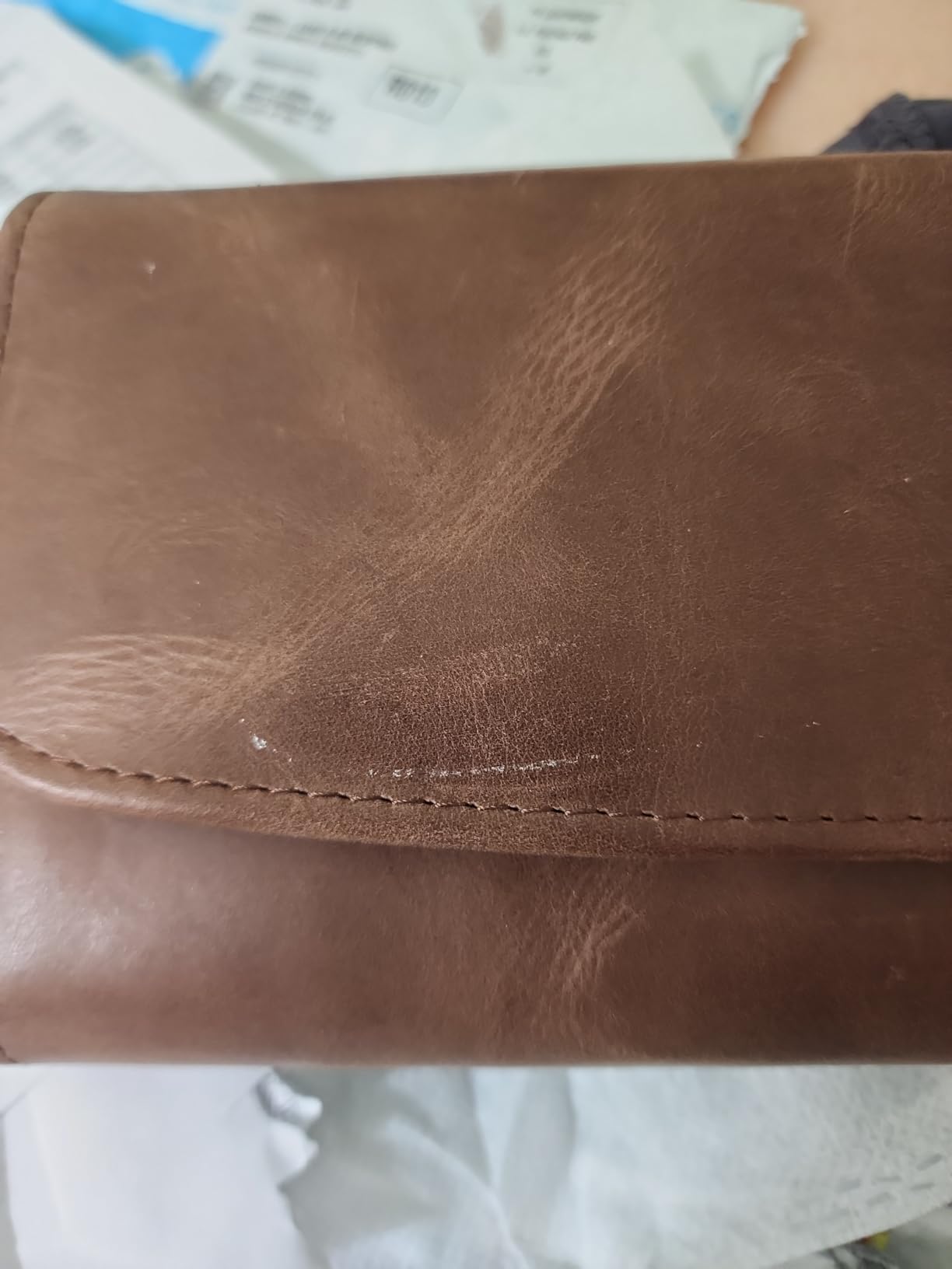 Genuine Leather Wallets for Women RFID Blocking Ladies Large Trifold Slim Clutch Brown Wallet for Women - 13 Card Slots, 4 Cash Slots customer photo 1