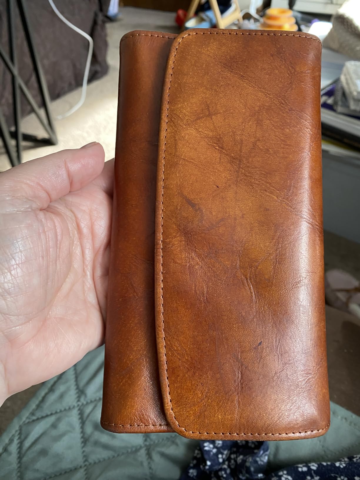 Genuine Leather Wallets for Women RFID Blocking Ladies Large Trifold Slim Clutch Brown Wallet for Women - 13 Card Slots, 4 Cash Slots customer photo 2