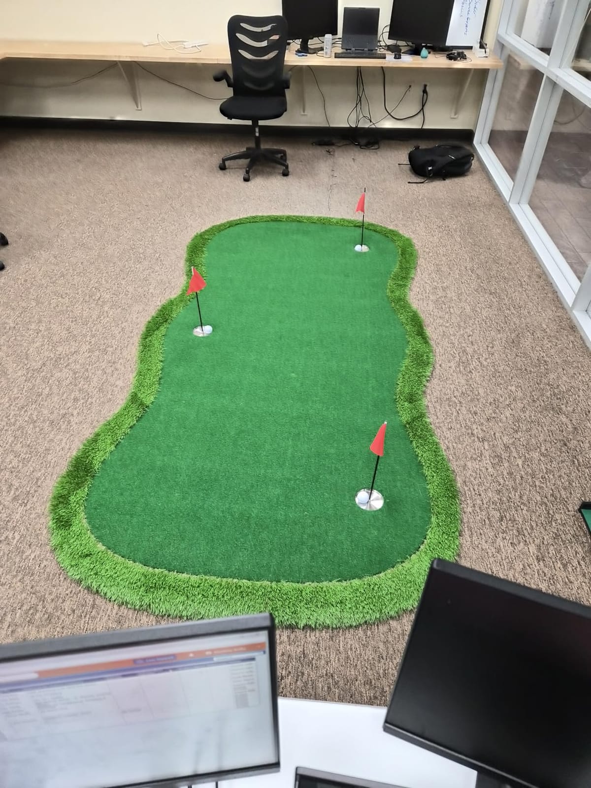 Chriiena Golf Putting Green, Large Practice Putting Mat for Indoor Outdoor customer photo 1