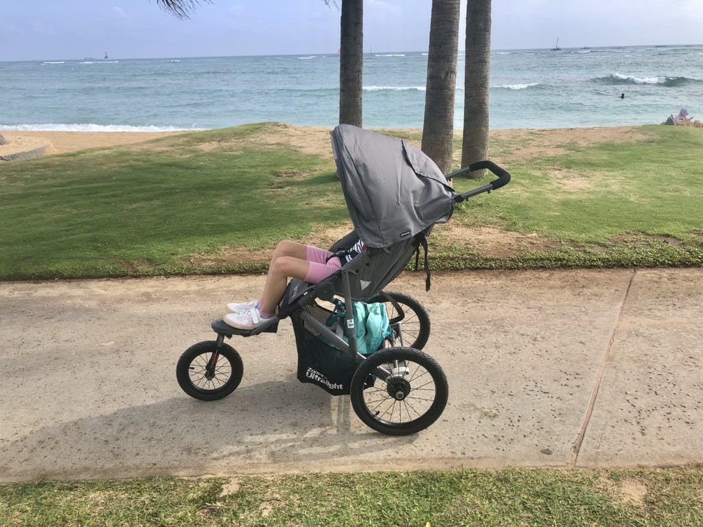 Joovy Zoom360 Ultralight Jogging Stroller, Black | High Child Seat, Shock-Absorbing Suspension, Extra-Large Air-Filled Tires, Parent Organizer, Air Pump, Easy One-Hand Fold customer photo 2
