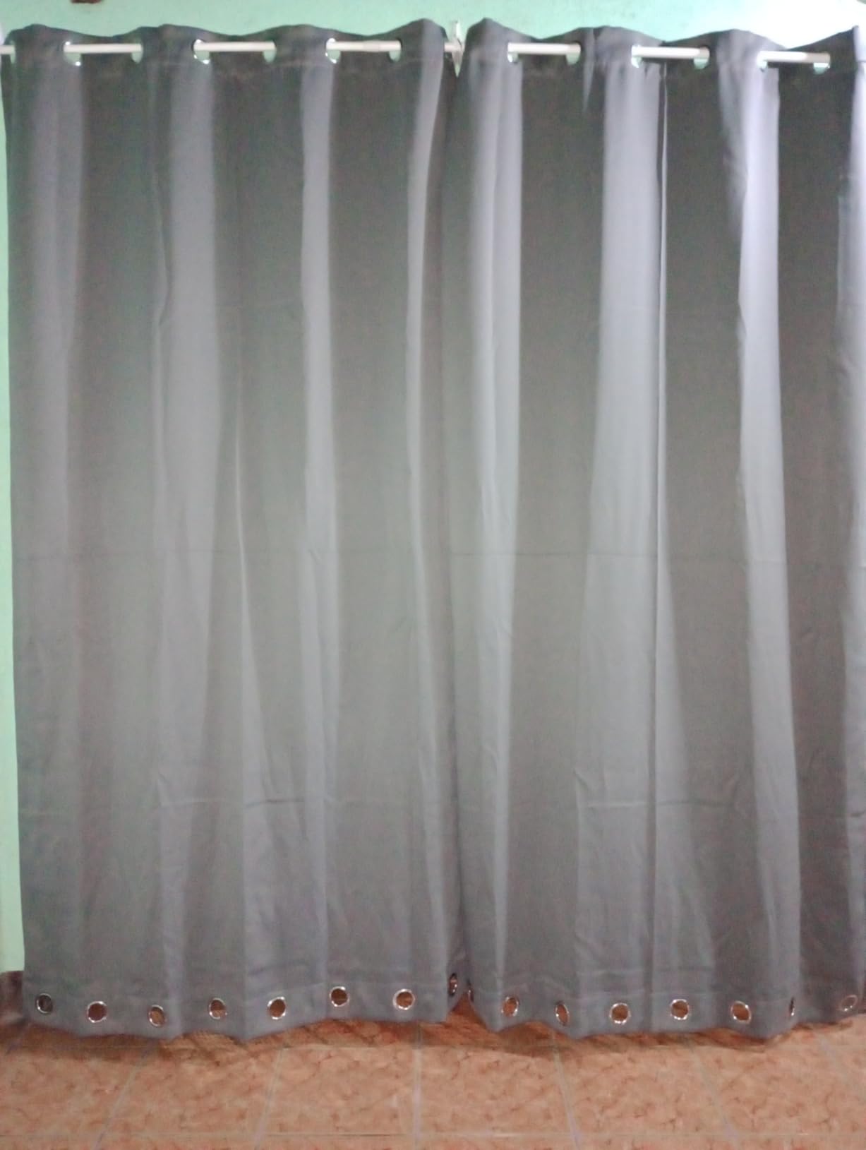 NICETOWN Weighted Outdoor Curtains for Patio Waterproof W52xL84 in 2 Panels | Windproof Drapes Top & Bottom Grommets, Weatherproof Thermal Insulated Blinds Keep Privacy for Yard/Porch, Biscotti Beige customer photo 1