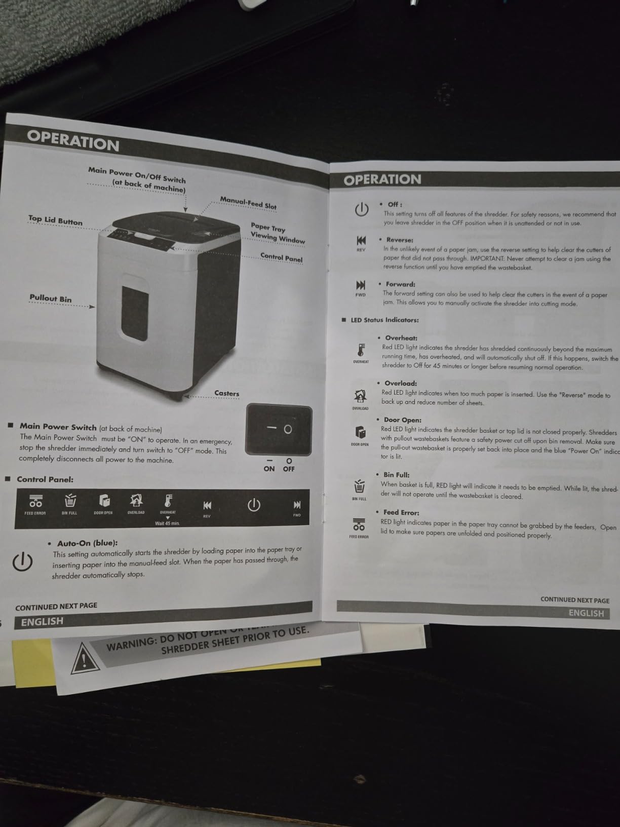 Aurora Commercial Grade 200-Sheet Auto Feed High Security Micro-Cut Paper Shredder/ 60 Minutes/Security Level P-5 customer photo 1