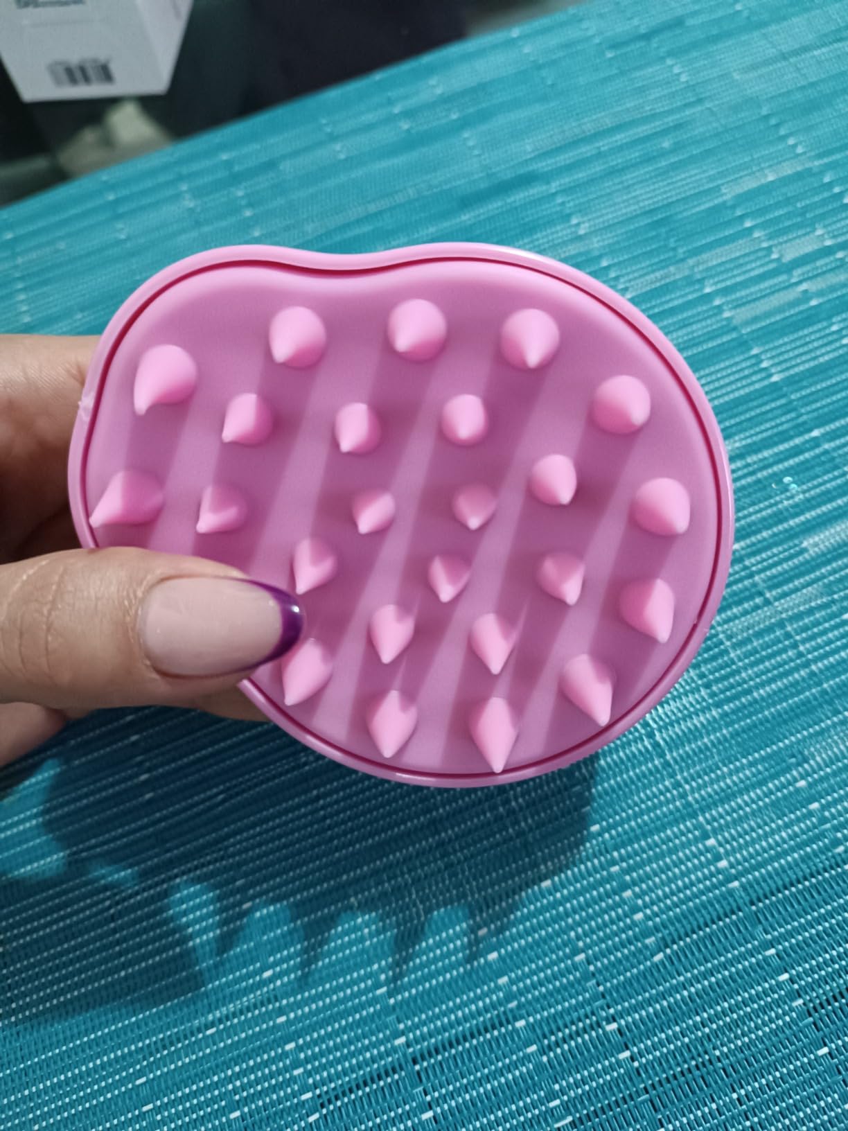 RELAXXO Scalp Massager Hair Growth - Exfoliator & Hair Scrubber for Scalp, Soft Bristles for Dandruff & Soothing Comfort, Shampoo Brush, Wet & Dry Use, Pink customer photo 1