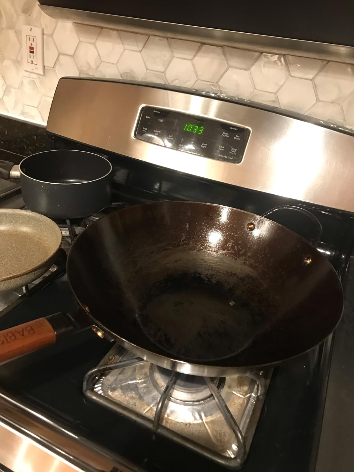 Babish Carbon Steel Wok 14 Inch Flat Bottom Stir Fry Pan customer photo 1