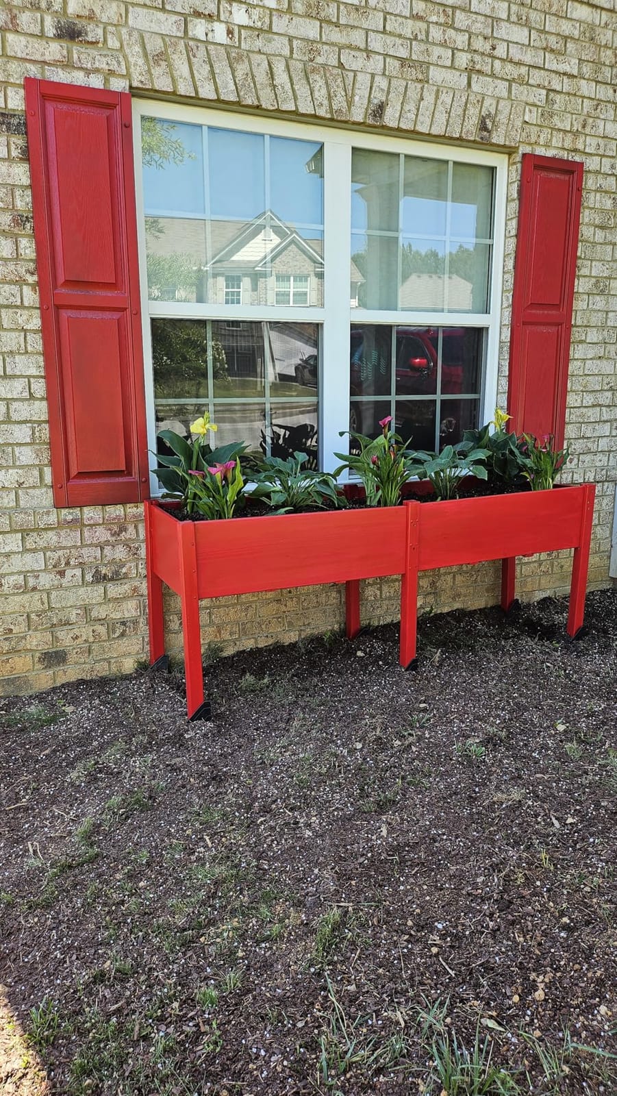 MIXC 331lb Capacity Sturdy Wooden Raised Garden Bed Outdoors with Legs | 48x24x31