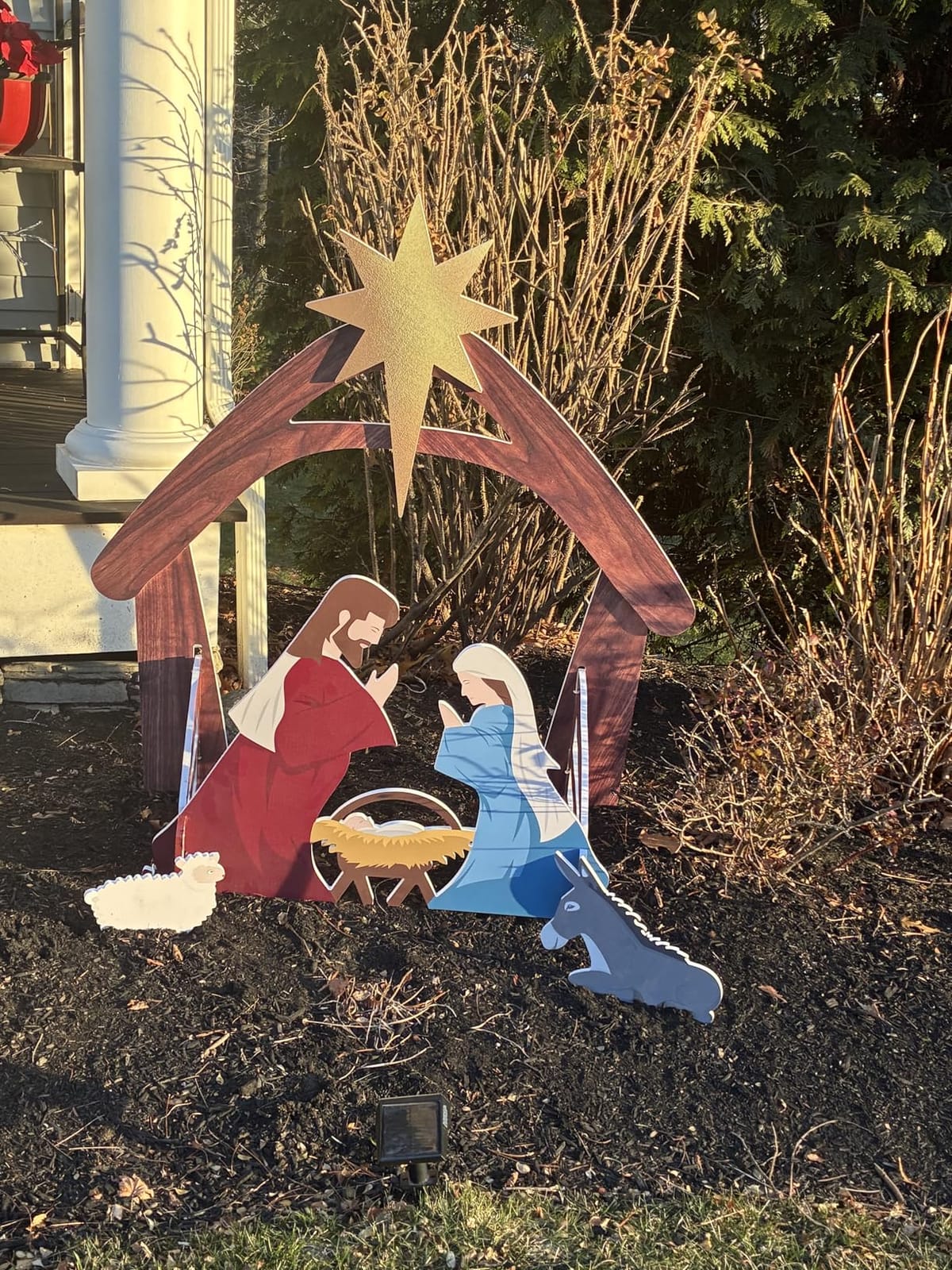 Best Choice Products 4ft Outdoor Nativity Scene, Weather-Resistant Decor, Christmas Holy Family Yard Decoration, Water-Resistant PVC - Colored customer photo 1