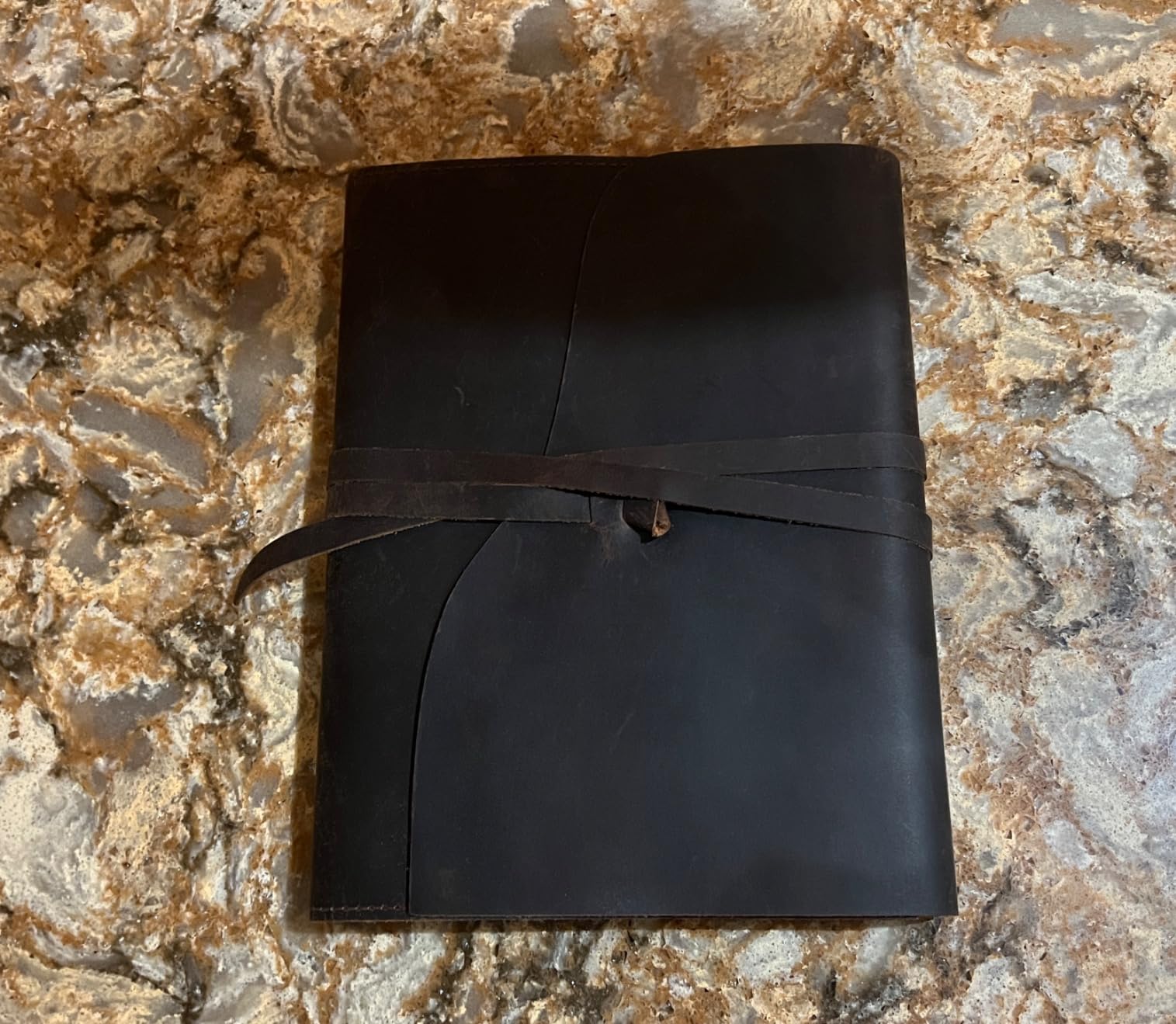 moonster Leather Journal Refillable Notebook - Writing Journals for Women, Mens Cover with Pen, Bound Lined Paper A5 Travelers Diary, Travel by , Dark Brown customer photo 1