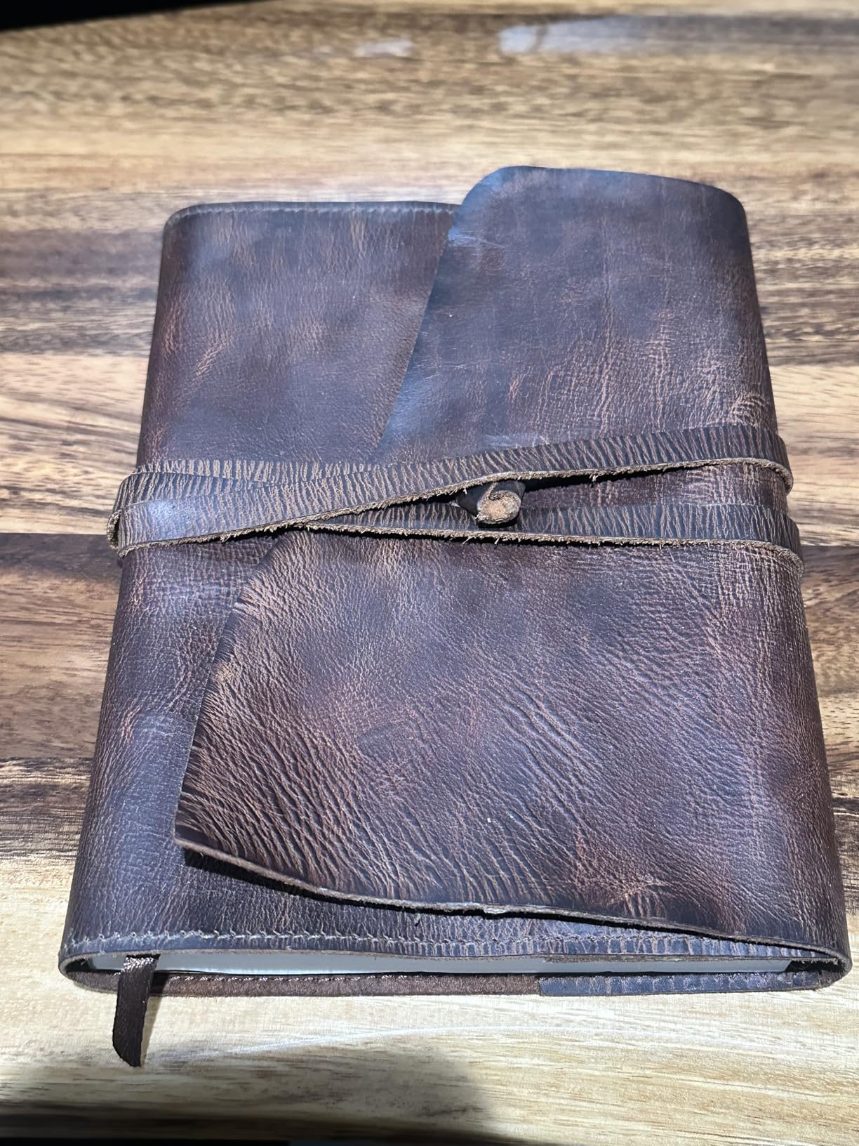 moonster Leather Journal Refillable Notebook - Writing Journals for Women, Mens Cover with Pen, Bound Lined Paper A5 Travelers Diary, Travel by , Dark Brown customer photo 2