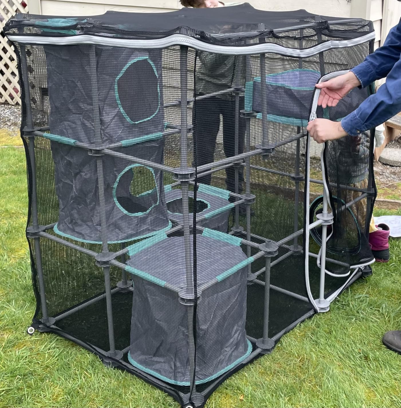 Kitty City Outdoor Catio Furniture and Play Kits for Cats, Outdoor Mega Kit customer photo 2