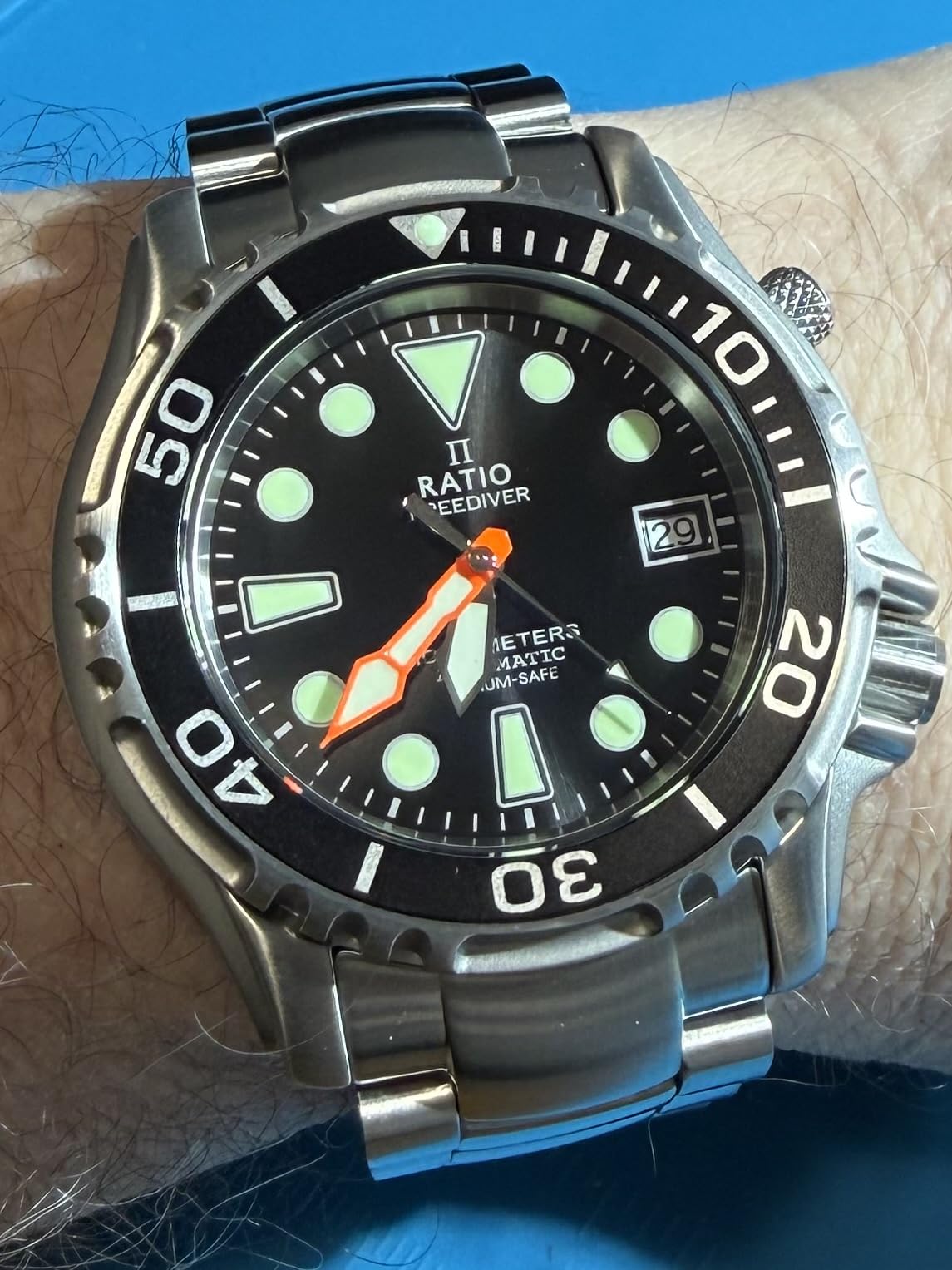 RATIO FreeDiver Dive Watch Sapphire Crystal Stainless Steel Automatic Diver Watch 1000M Water Resistant Diving Watch for Men customer photo 1