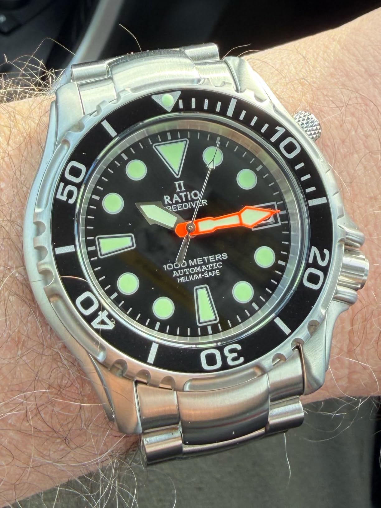 RATIO FreeDiver Dive Watch Sapphire Crystal Stainless Steel Automatic Diver Watch 1000M Water Resistant Diving Watch for Men customer photo 2