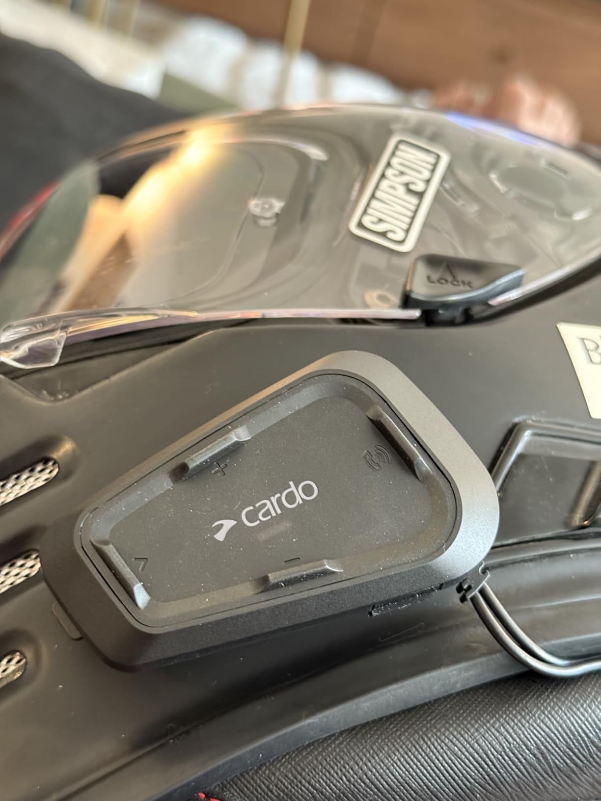 Cardo Systems Spirit HD Motorcycle Bluetooth Communication Headset, 2-Way Bluetooth, Thin 40mm Speakers, Waterproof, Universal Connectivity - Single Pack customer photo 2