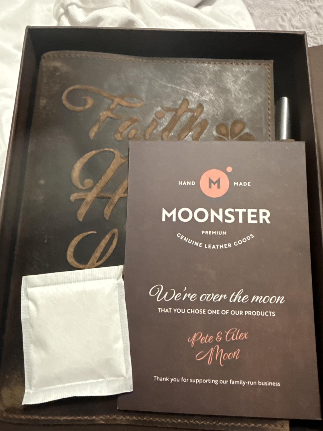 moonster Leather Journal Refillable Notebook - Vintage Handmade Leather Bound Journal for Women and Men, Classic Leather Notebook with Pen for Writing, Travel, Bible Notes customer photo 1