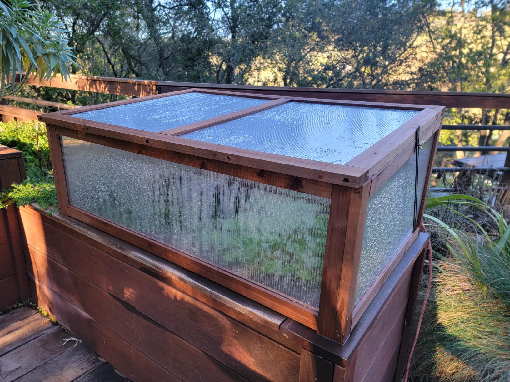 Outsunny Wooden Cold Frame Mini Greenhouse 39