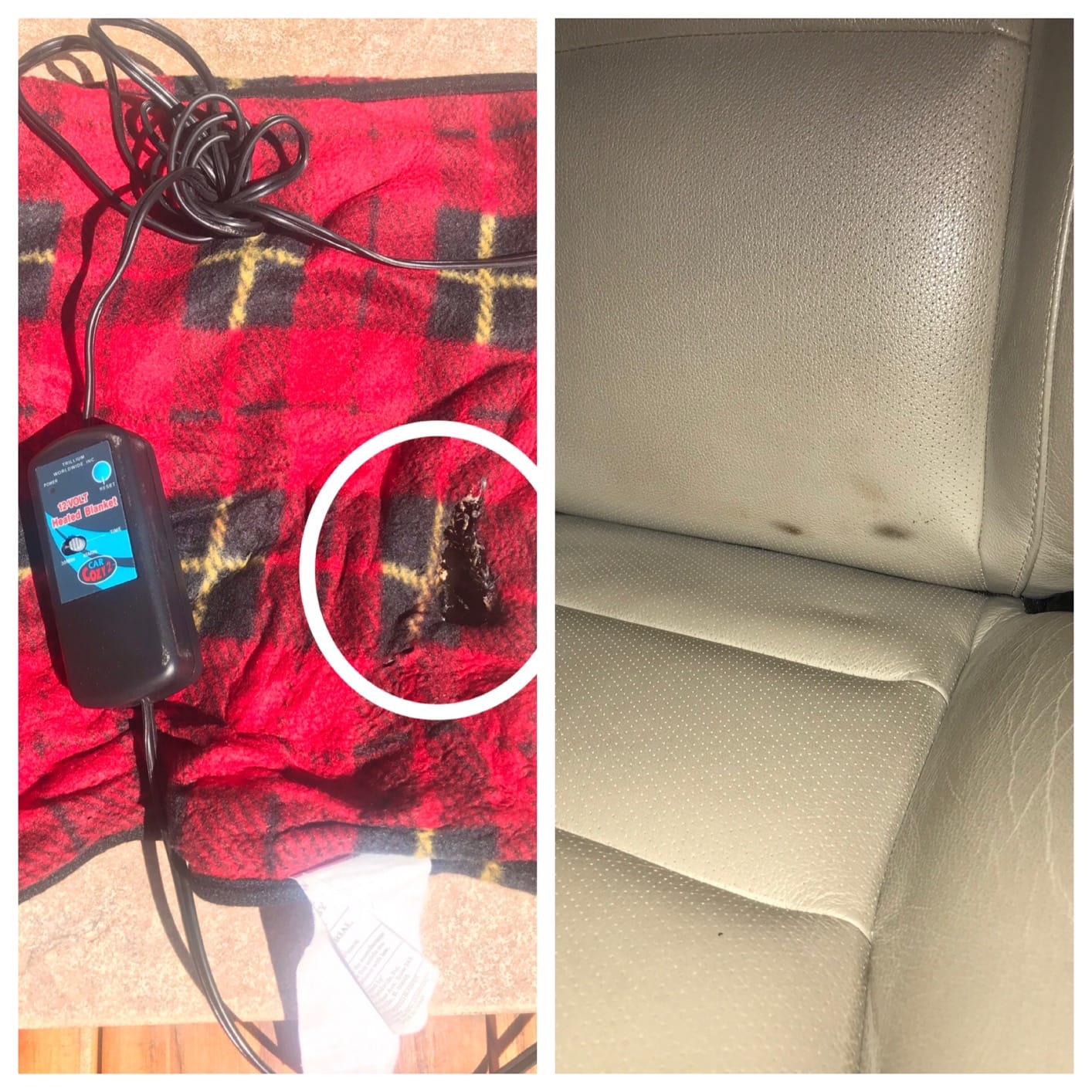 Trillium Worldwide Car Cozy 2 12-Volt Heated Mini Travel Pad, Black & White Plaid (TWI-3201B) customer photo 1