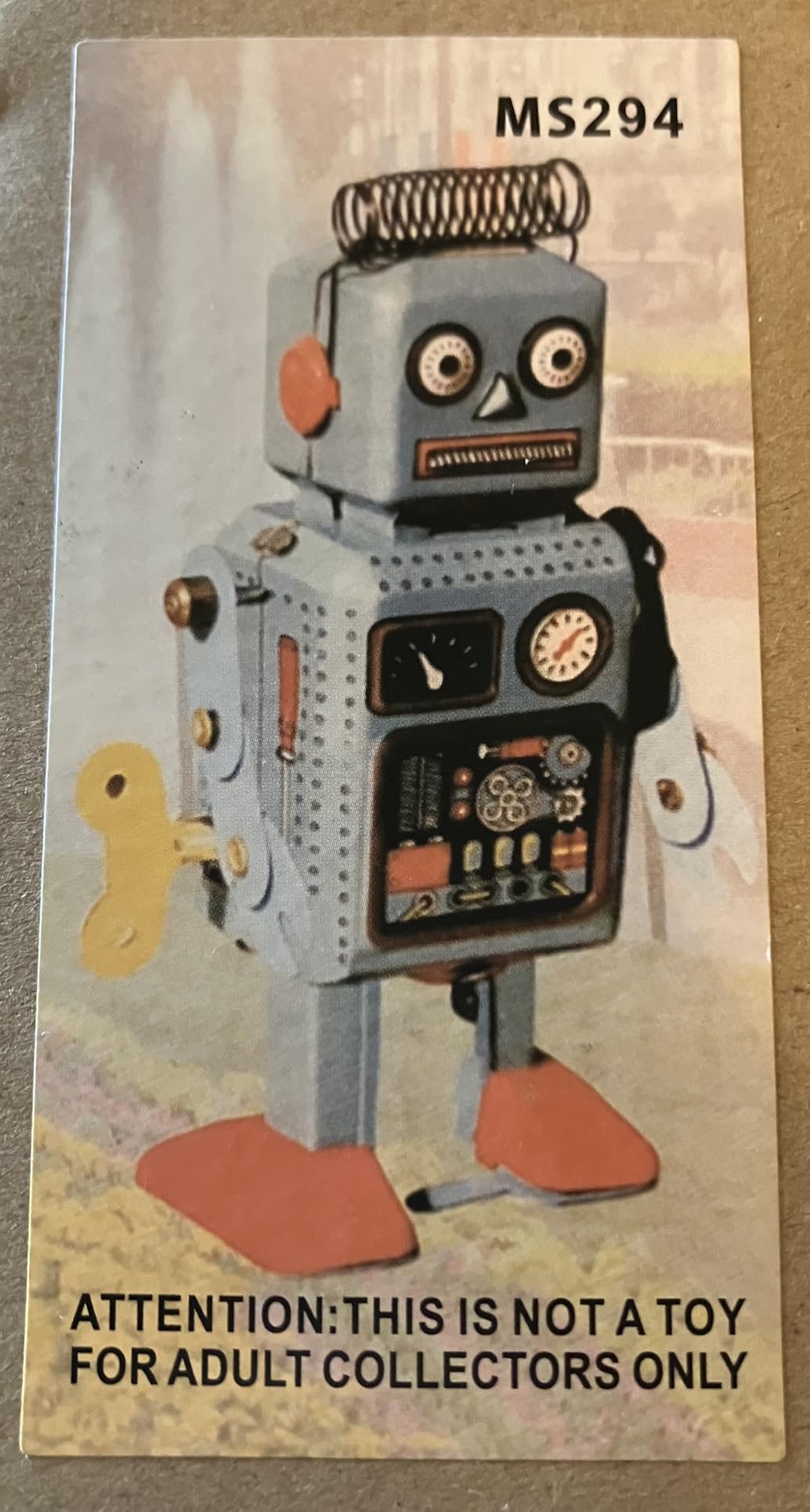 Toyvian Vintage Wind Up Robot, Tin Mechanical Walking Figurine | Retro Clockwork Robot Model for Desktop Decor, Home Office Display Collectors Birthday Decoration customer photo 2