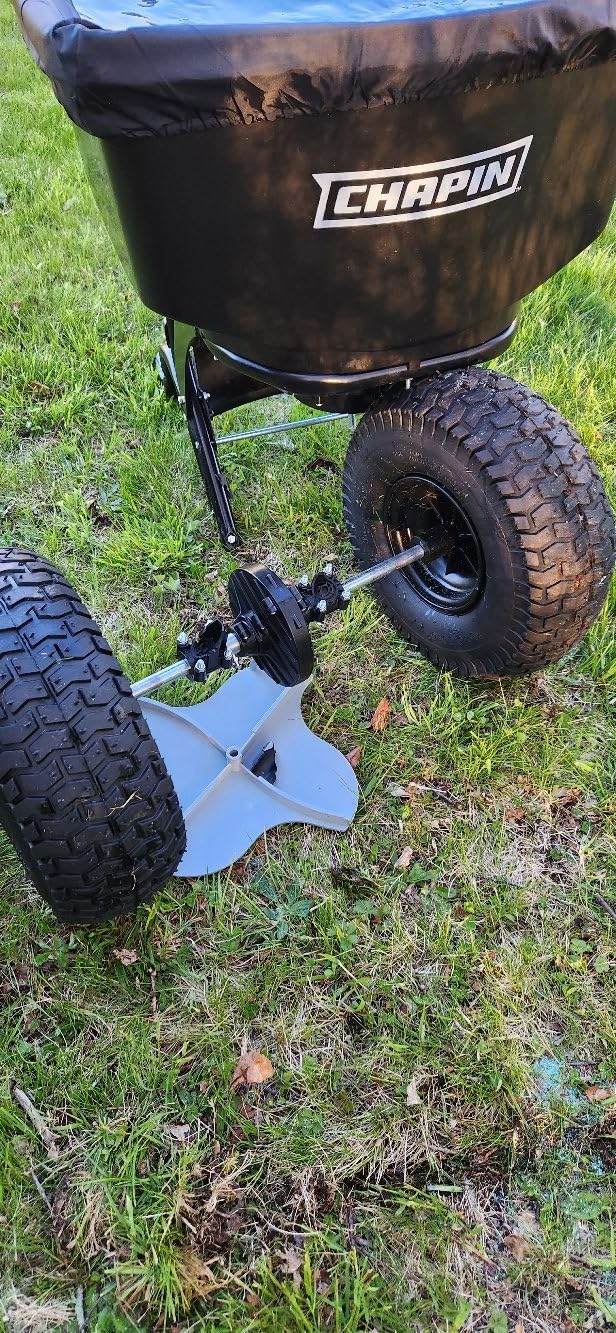Chapin 8622B Tow & Pull Behind Broadcast Spreader, 150lbs Capacity, Auto-Stop Dual Impeller, Enclosed Bearings, Use for Seed & Fertilizer, Heavy-Duty Farm/ATV/UTV customer photo 1