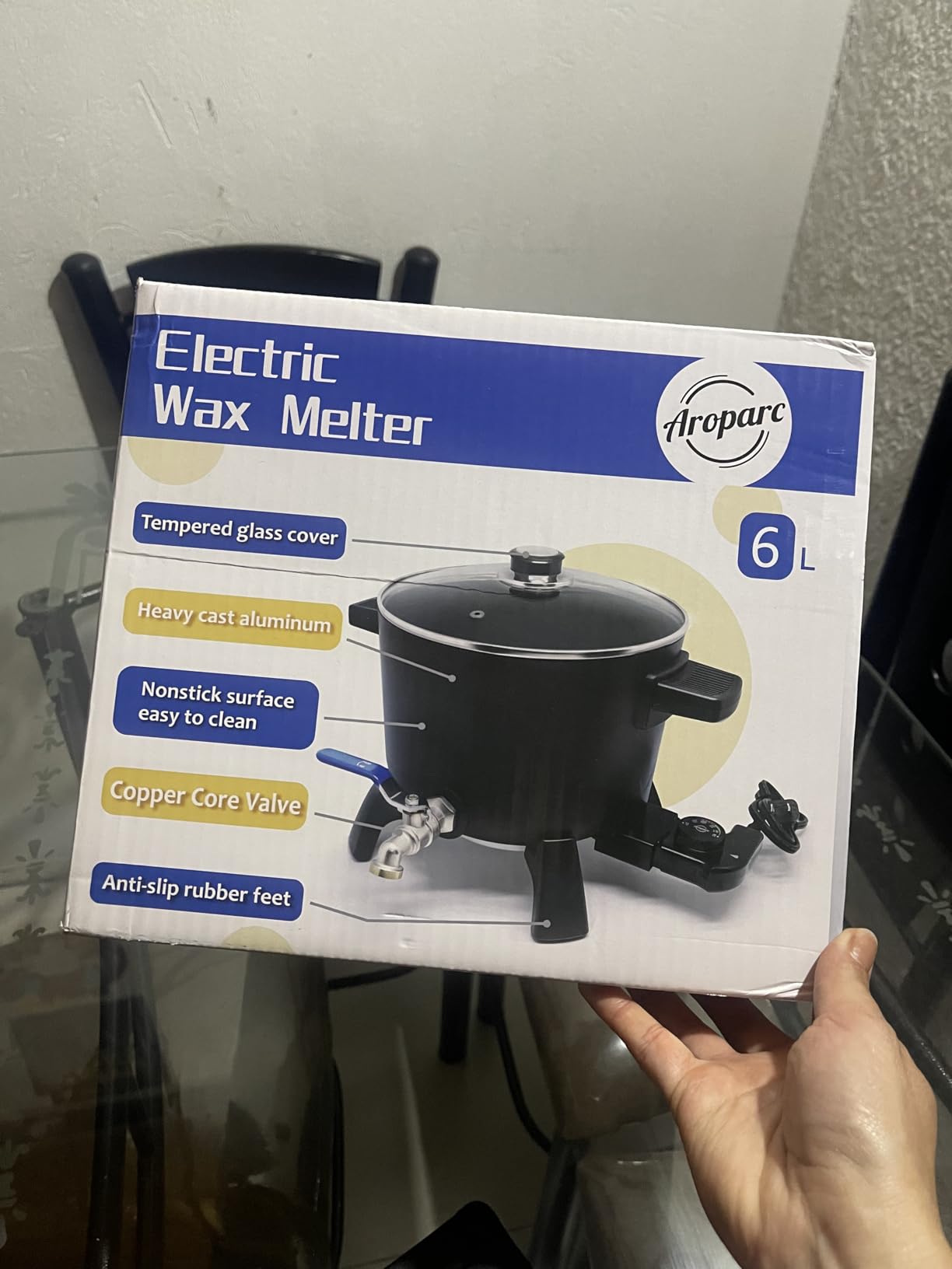 Wax Melter for Candle Making, 11Lbs (6Qts) Candle Wax Melting Pot customer photo 2