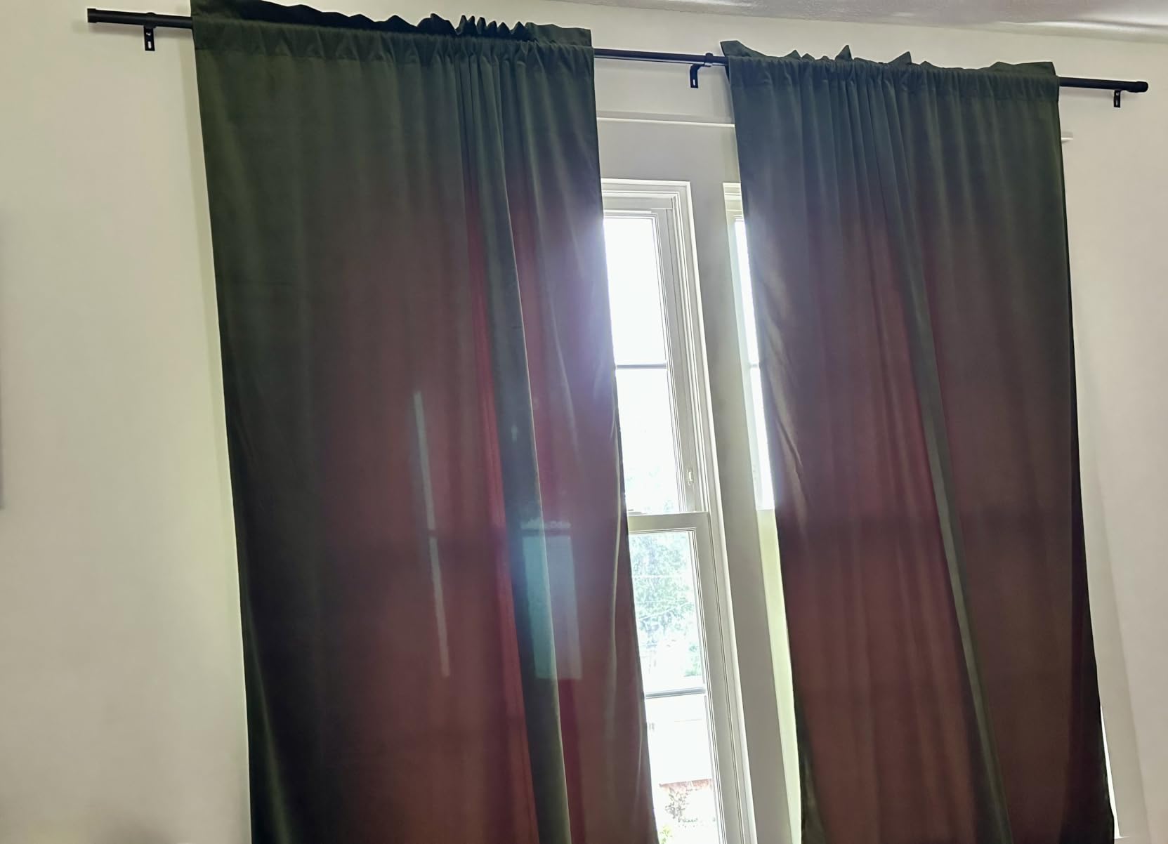 Benedeco Olive Green Velvet Blackout Curtains 52x84, 2 Panels | Elegant Room Darkening Thermal Insulated Noise Reducing Velvet Drapes with Rod Pocket for Living Room, Bedroom customer photo 1