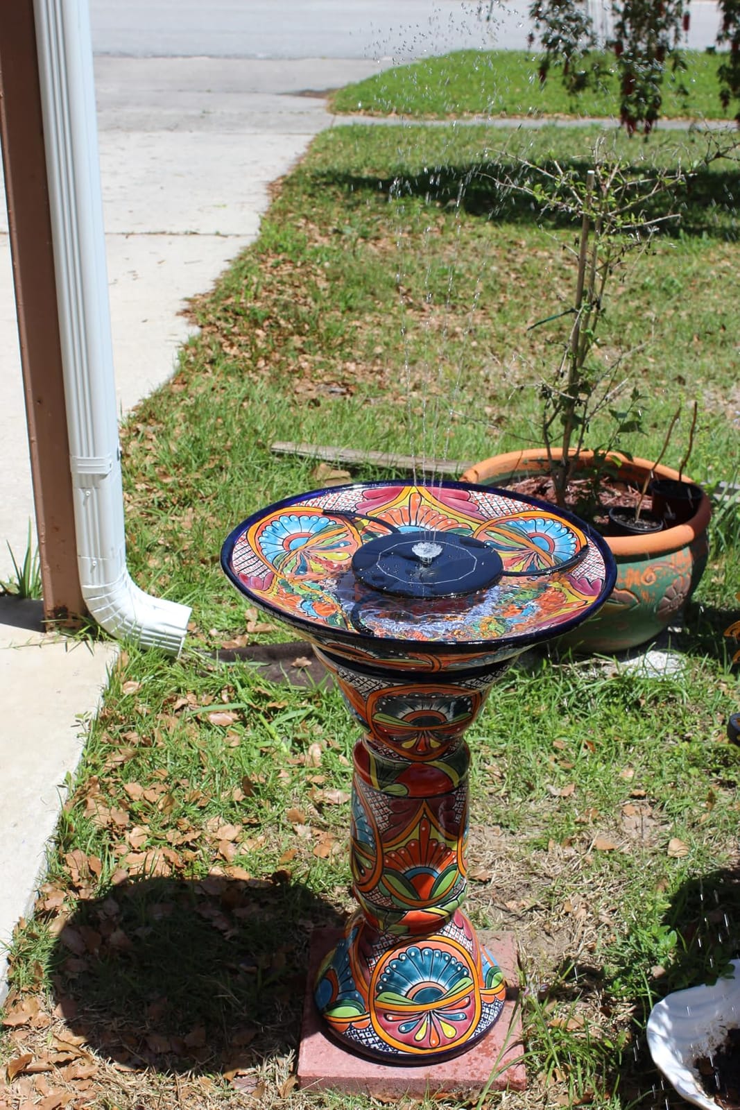 AISITIN 3.5W Solar Fountain Pump for Bird Bath Separated Design & 8 Nozzles | 3 Anti-Drift Brackets, Attracting Birds, Upgrade Filter, Floating DIY Solar Bird Bath Fountain for Garden Fish Tank Pond Yard customer photo 1