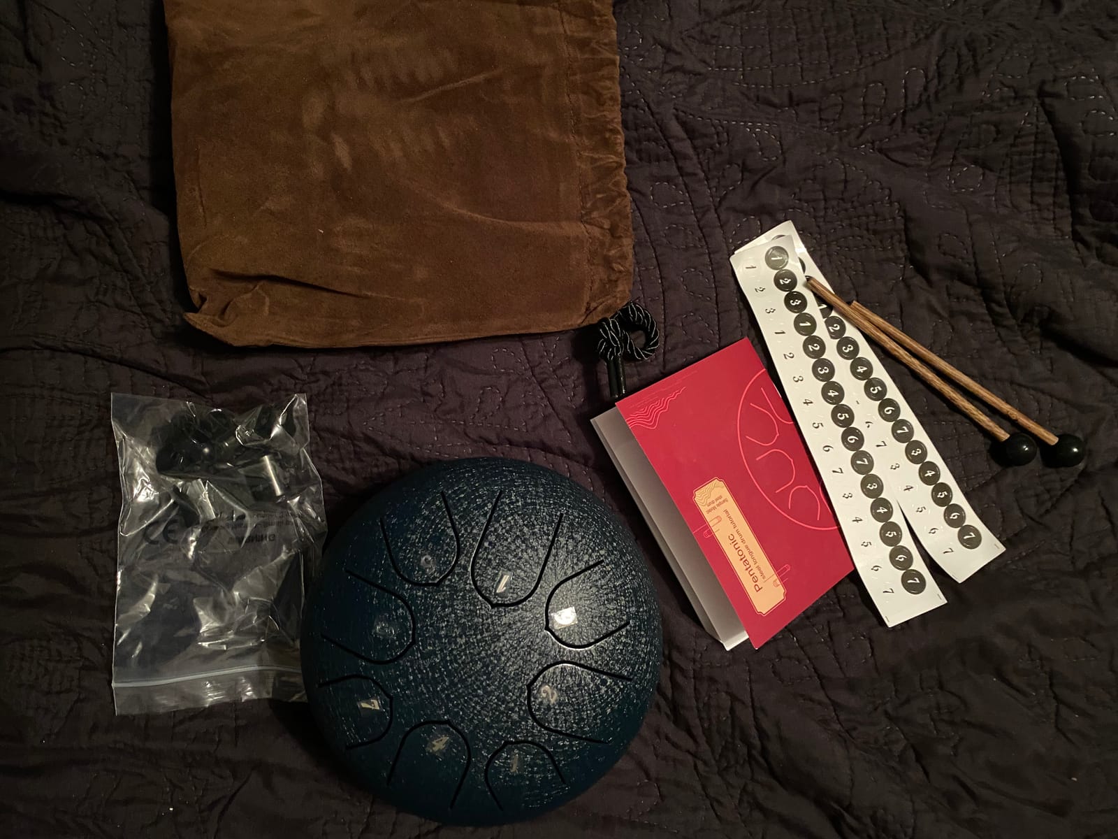 REGIS Steel Tongue Drum 6 Inch 8 Notes, Rain Drum Style Calming Percussion Instrument for Relaxation & Meditation, Musical Gift for Adults & Beginners(malachite) customer photo 1