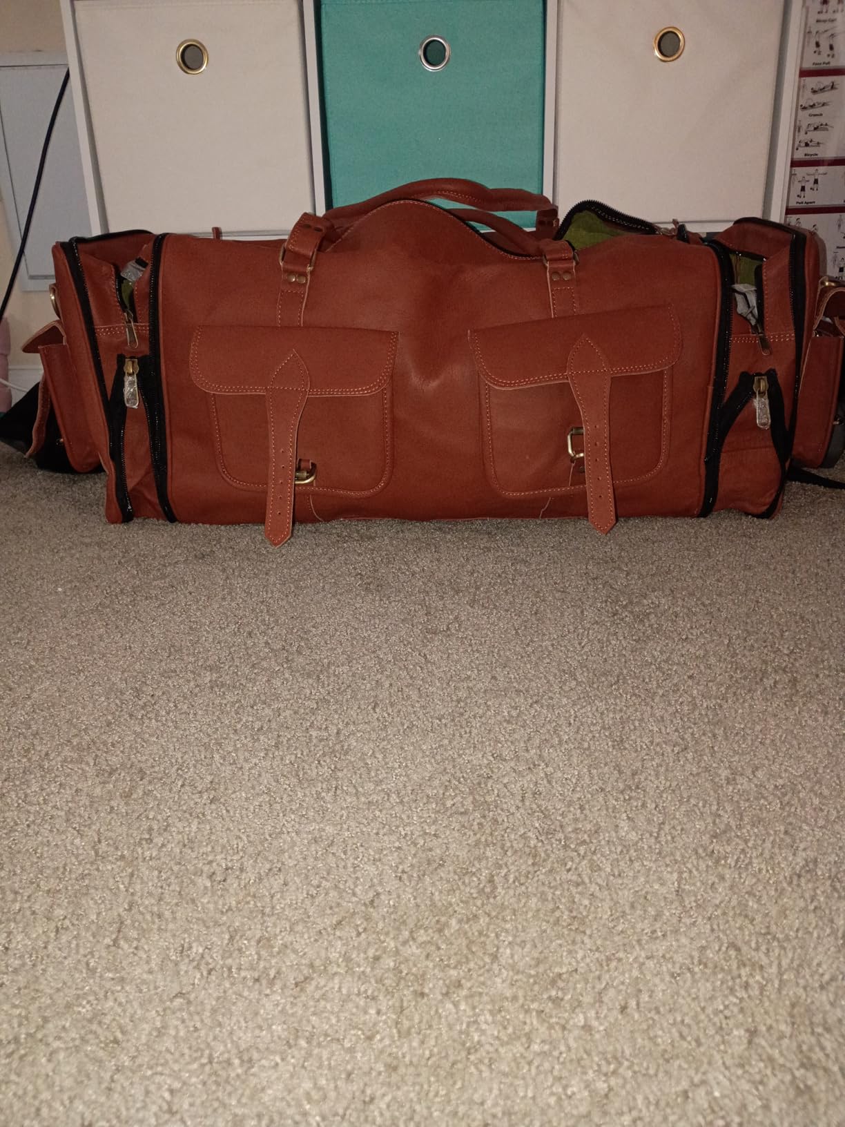 Genuine Leather Duffle Bag 24 Inch Handmade Vintage Travel Case Luggage Bags for Men, Overnight Carry On Duffel Bag Medium Weekender Gym Bag for Men and Women customer photo 1