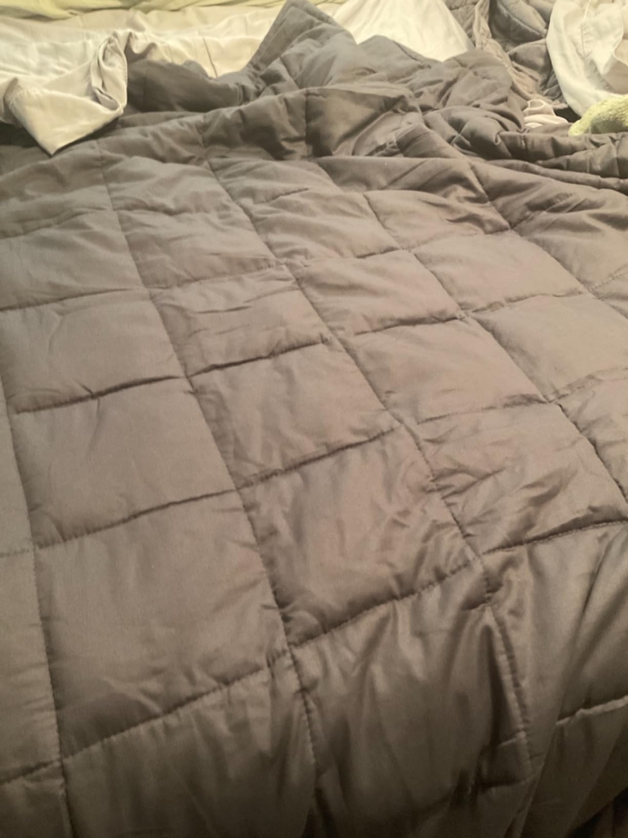 Royal Therapy Weighted Blanket - Heavy 100% Cotton Blankets with Premium Glass Beads (48''x78'' 15lbs, New York Blue), Suitable for One Person (~150lb) - Use on Twin/Queen Bed customer photo 2