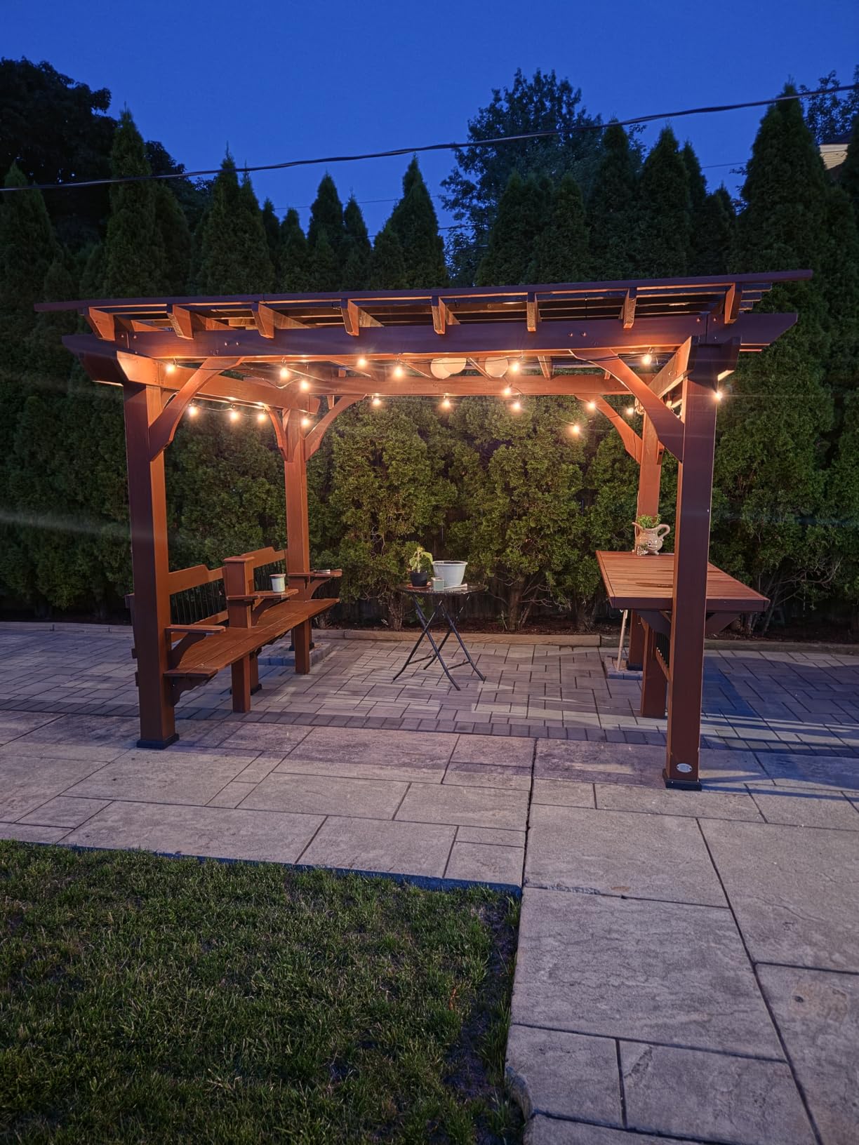 Outdoor String Lights, 55(50+5) FT 25 Bulbs IP65 Waterproof Patio Lights | Shatterproof Dimmable Hanging Connectable G40 Globe LED Outdoor Lights for Christmas, Backyard, Bistro, Porch customer photo 2