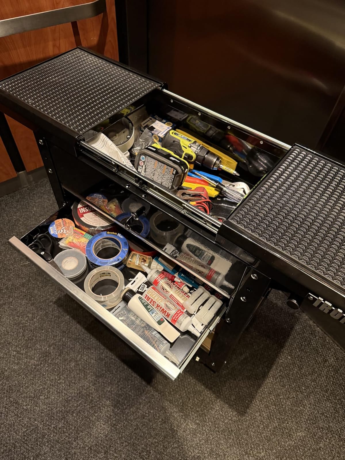 Ironton 28in. 2-Drawer Rolling Tool Cart, 350-Lb., Locking Drawers customer photo 2
