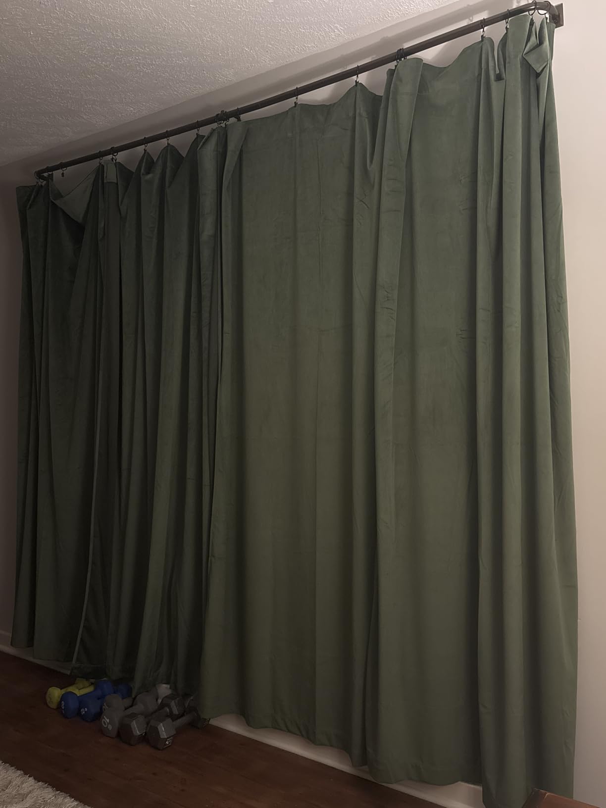MIULEE Velvet Curtains 52x84 inches 2 Panels Olive Green Blackout Curtains | Luxury, Bedroom Living Room, Thermal Insulated, Super Soft Window Drapes, Rod Pocket & Back Tab customer photo 2