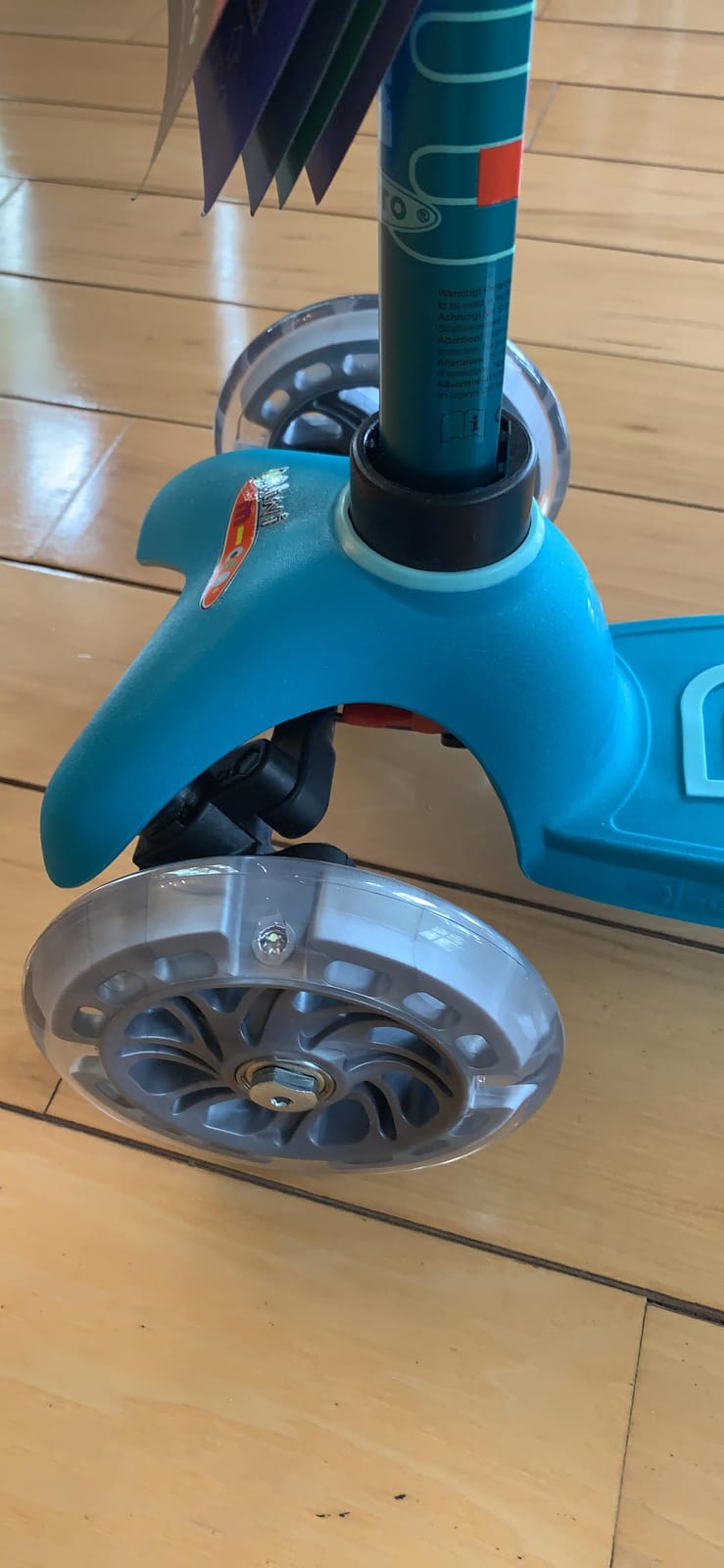 Micro Kickboard | Mini LED Kids Scooter for Ages 2-5 | Children up to 110 lbs | 3 Wheel Lean-to-Steer Design | Adjustable T Bar | Smooth Ride, Motion Activated PU LED Wheels | Swiss Design customer photo 1